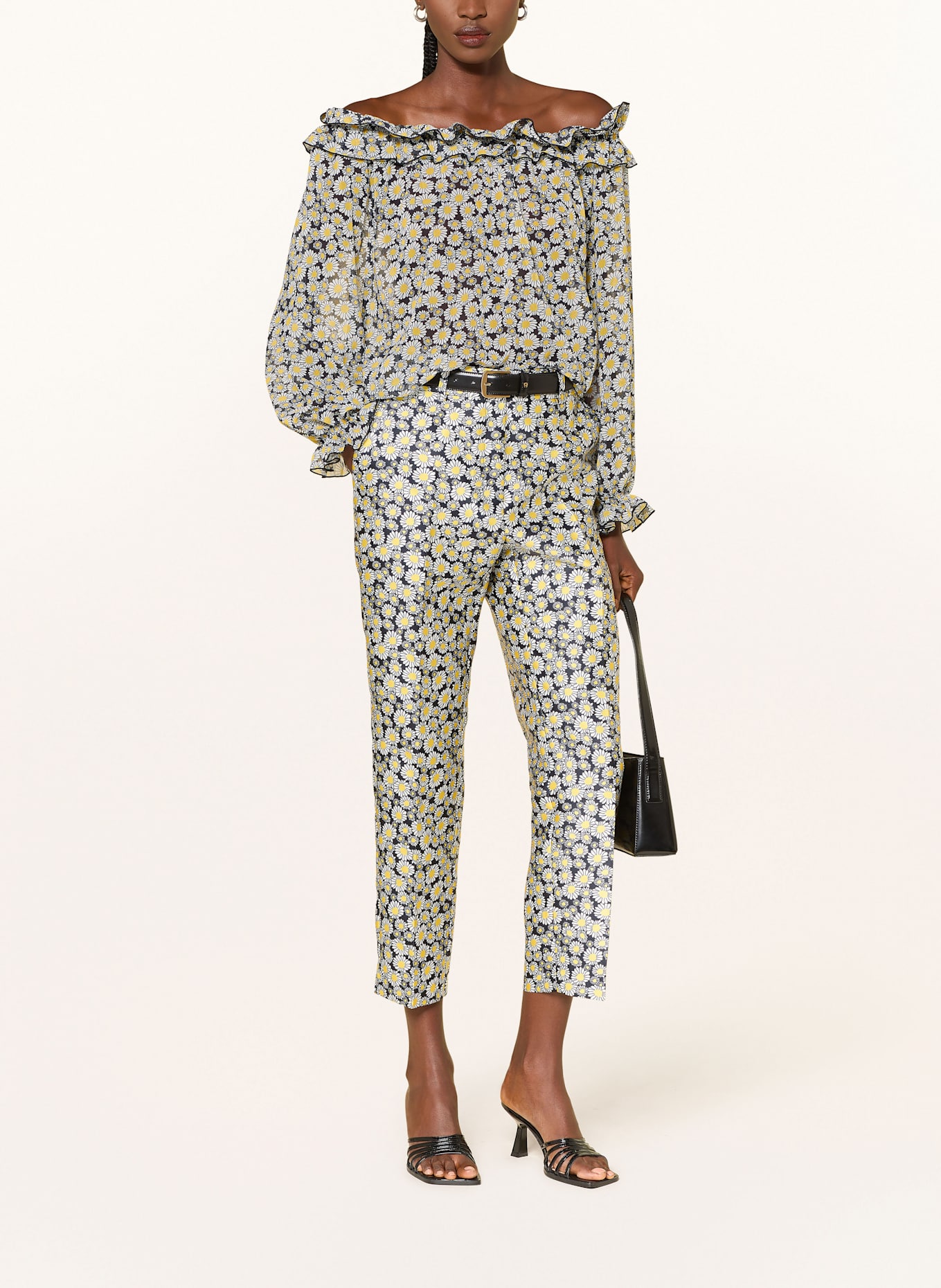 SEM PER LEI 7/8 pants: BLACK / WHITE / YELLOW