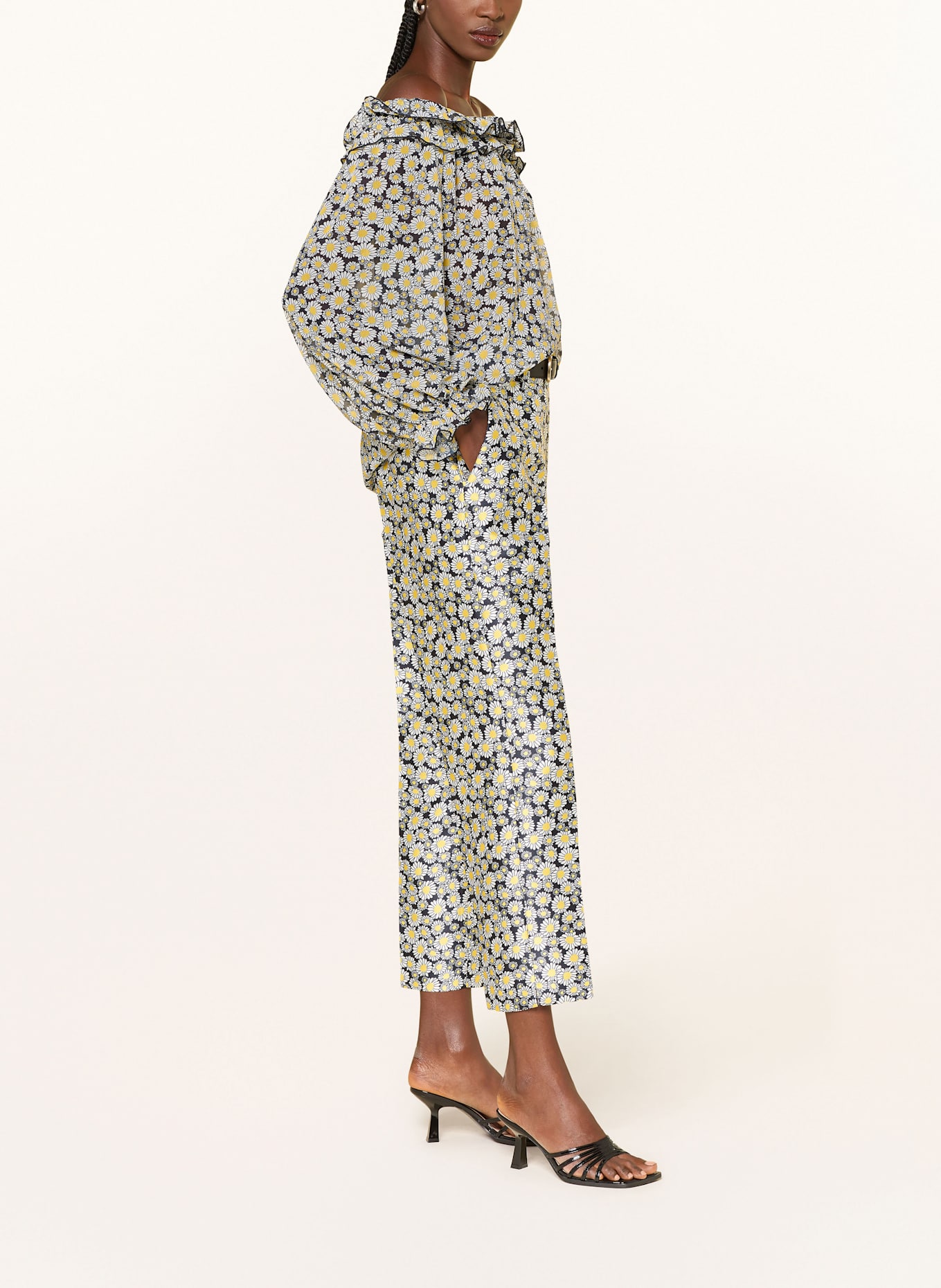 SEM PER LEI 7/8 pants: BLACK / WHITE / YELLOW