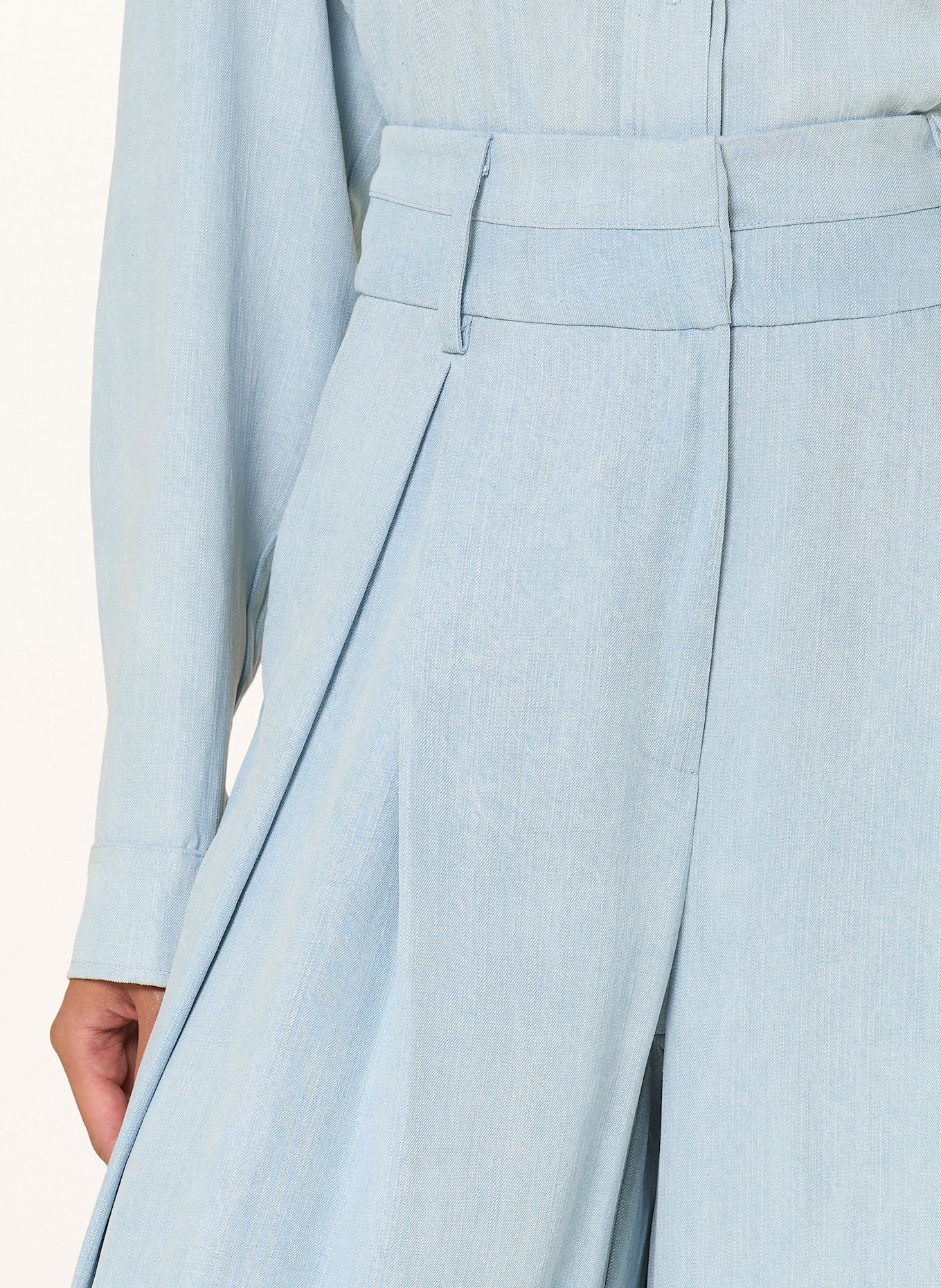 SEM PER LEI Wide Leg Jeans: 184 light denim hellblau denim