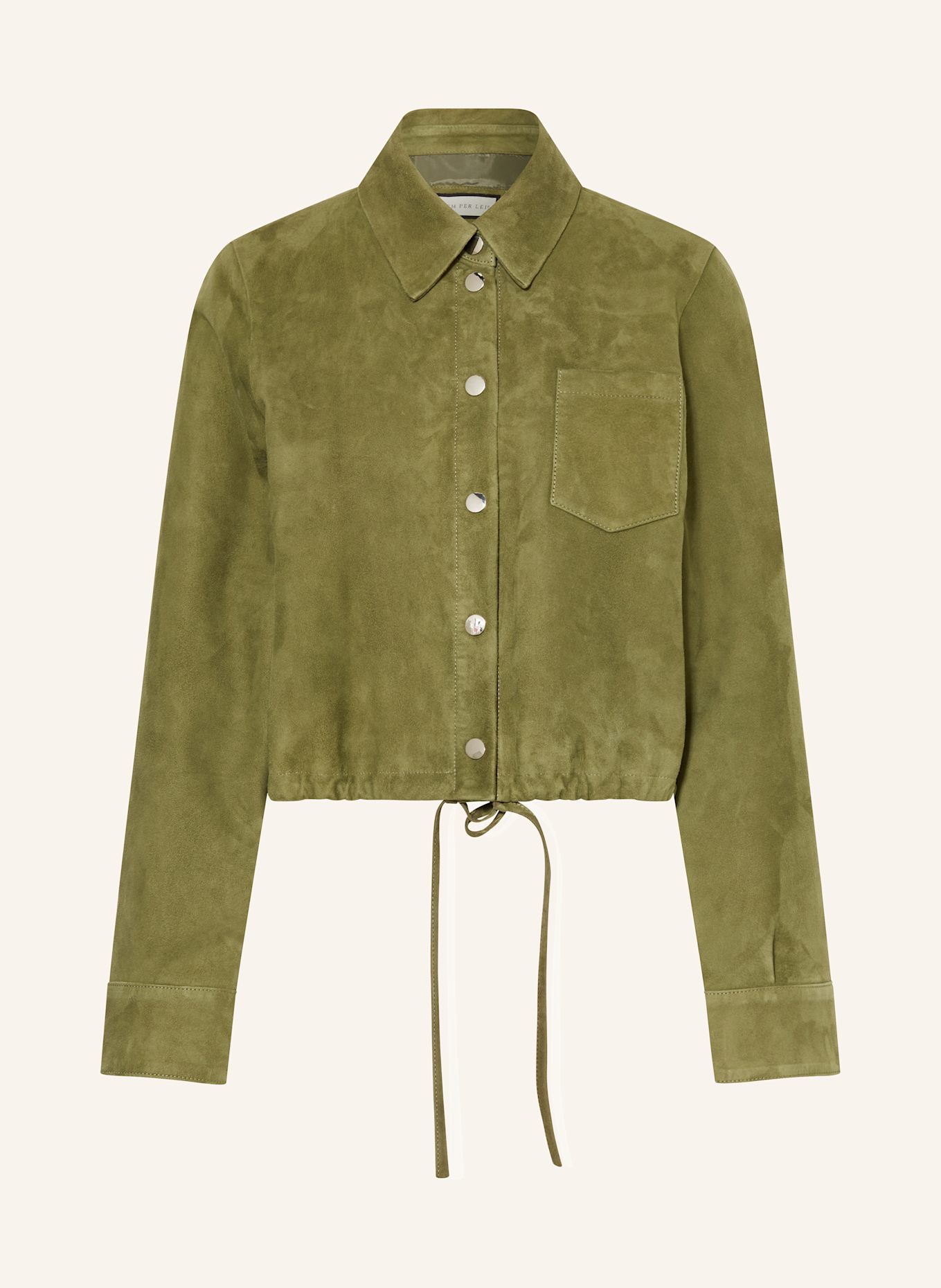 SEM PER LEI Leather jacket: OLIVE