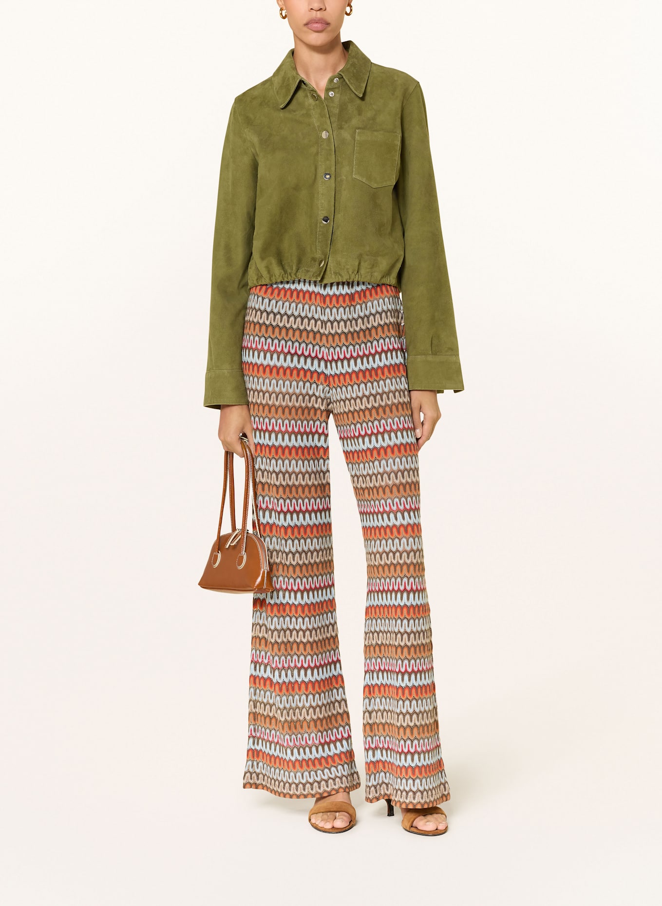 SEM PER LEI Leather jacket: OLIVE