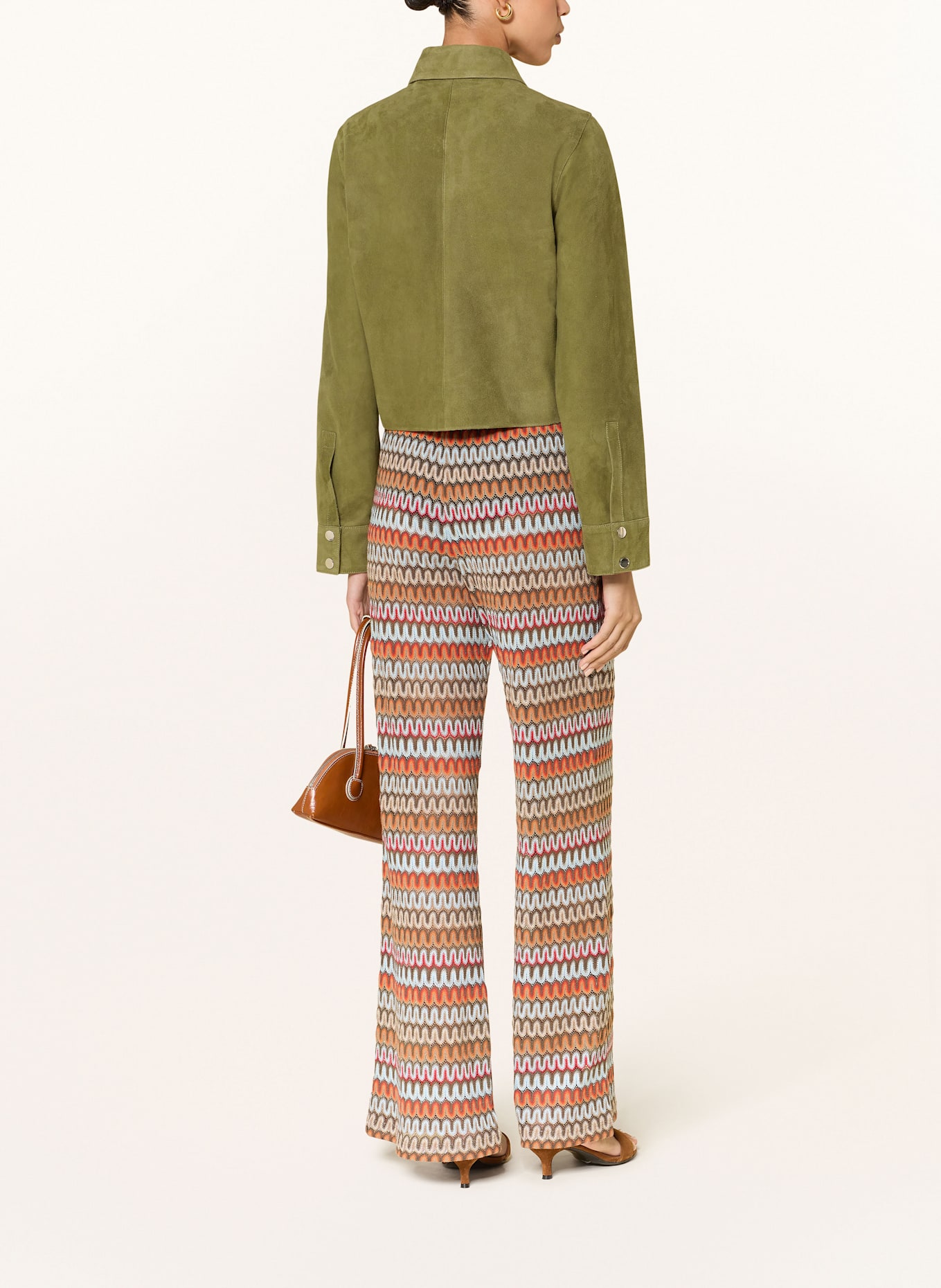 SEM PER LEI Leather jacket: OLIVE