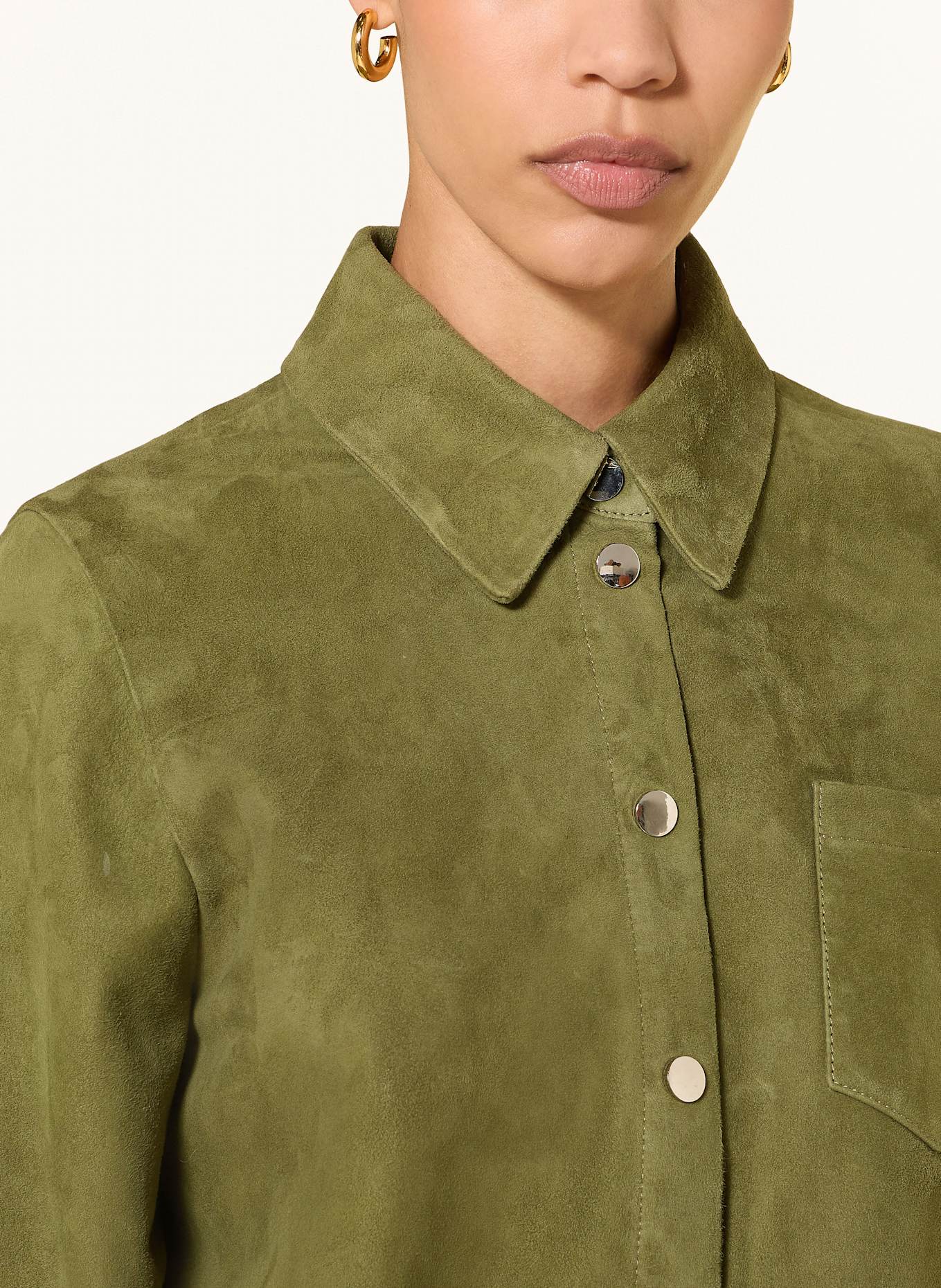 SEM PER LEI Leather jacket: OLIVE