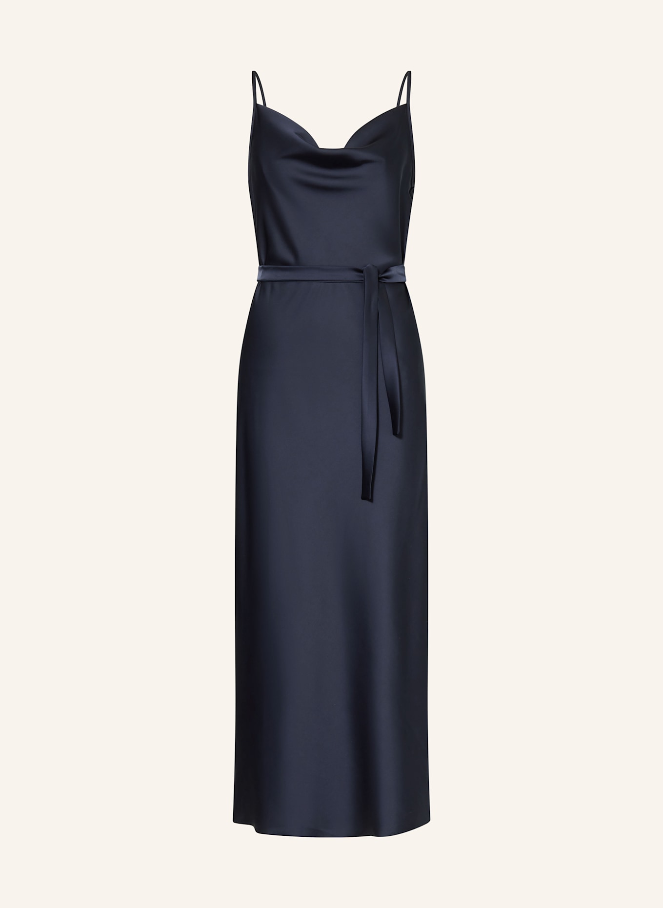 SEM PER LEI Saténové šaty: TMAVĚ MODRÁ