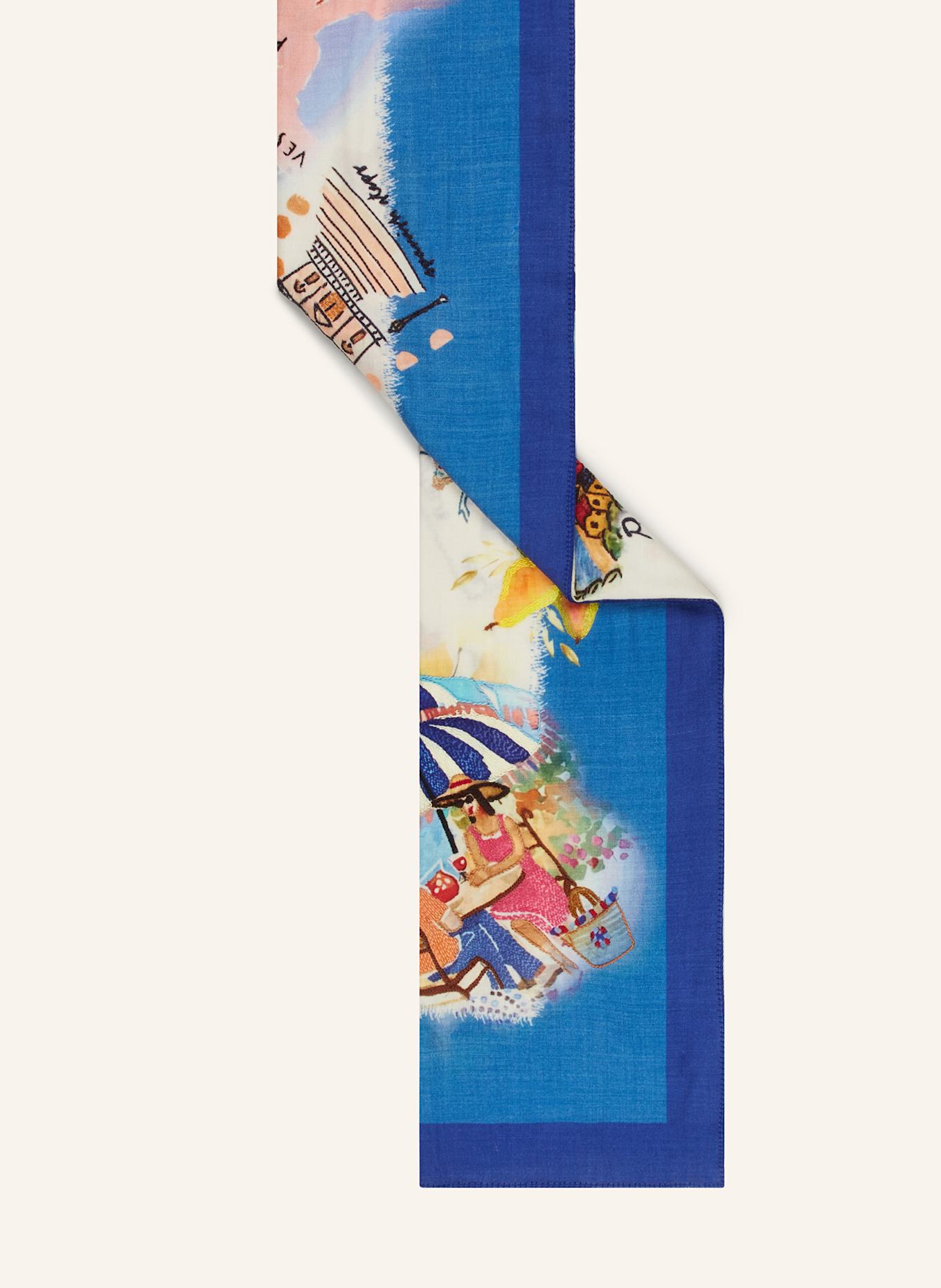 SEM PER LEI Šátek CAPRI: MODRÁ / ZELENÁ / ORANŽOVÁ