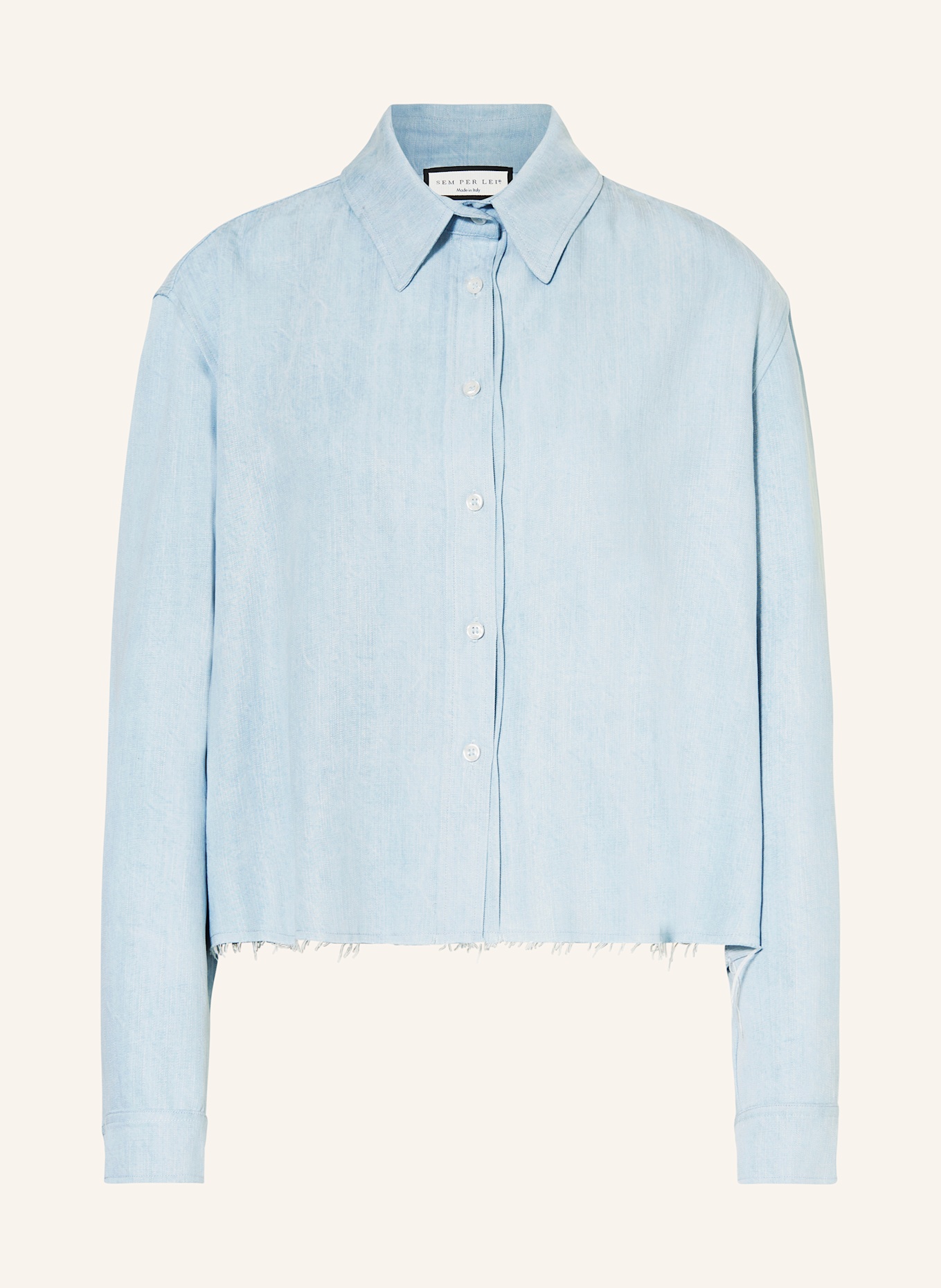 SEM PER LEI Jeansbluse: HELLBLAU