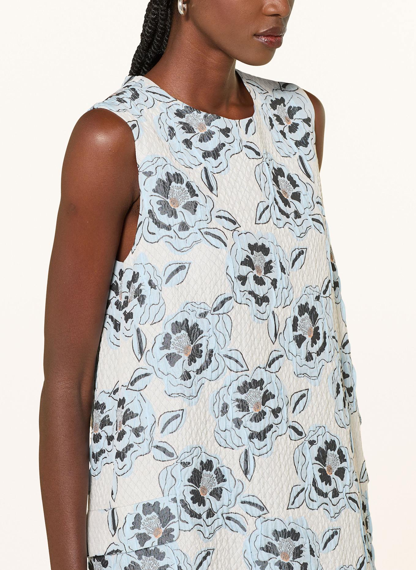 SEM PER LEI Jacquard dress: LIGHT BLUE / LIGHT GRAY / DARK BLUE