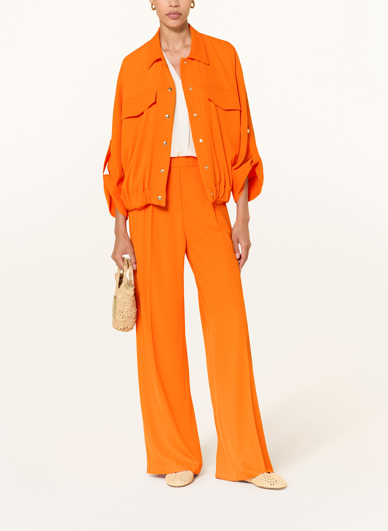 SEM PER LEI Wide leg trousers: ORANGE