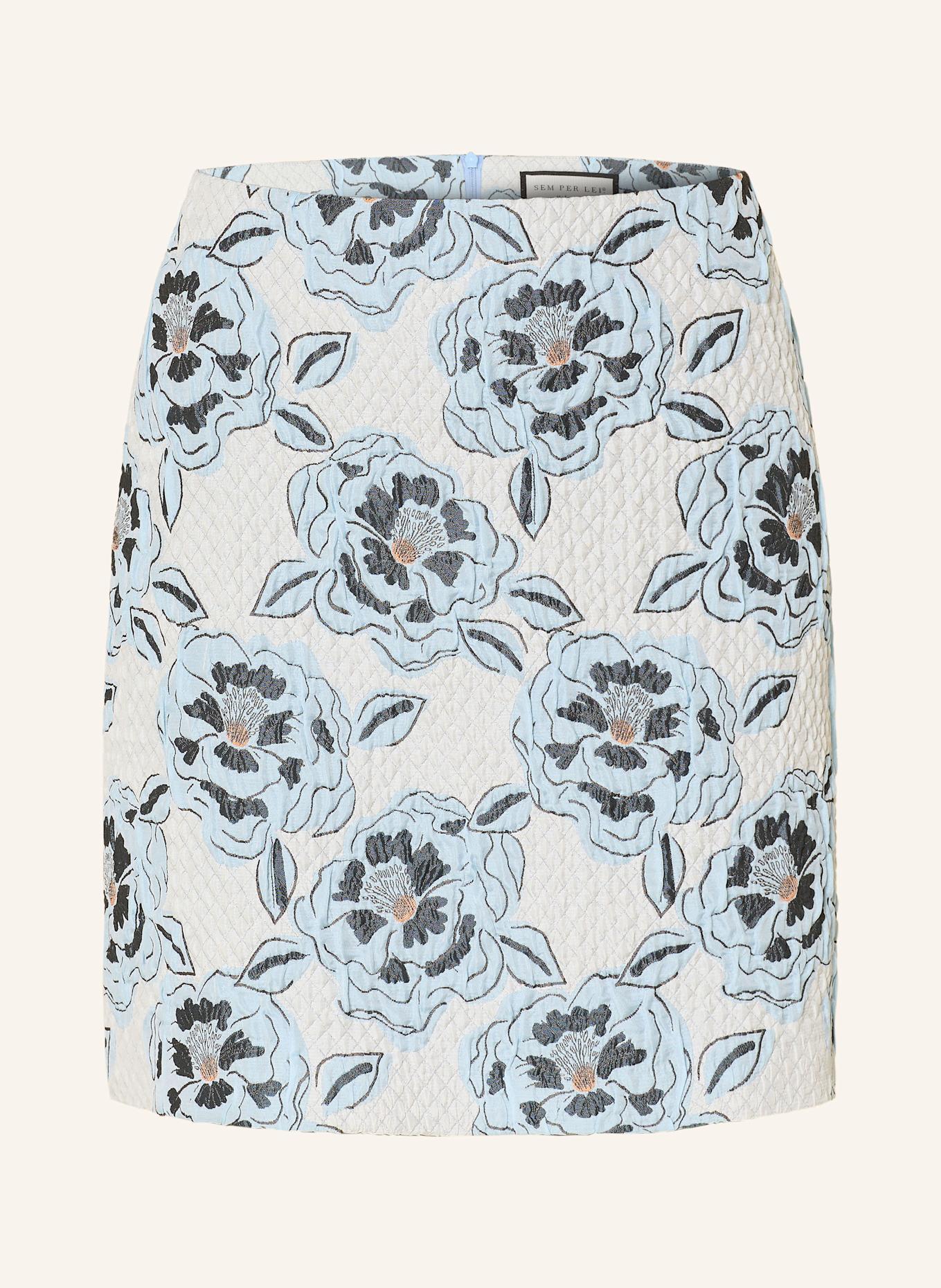 SEM PER LEI Spódnica żakardowa: JASNOCZARY / JASNONIEBIESKI / GRANATOWY