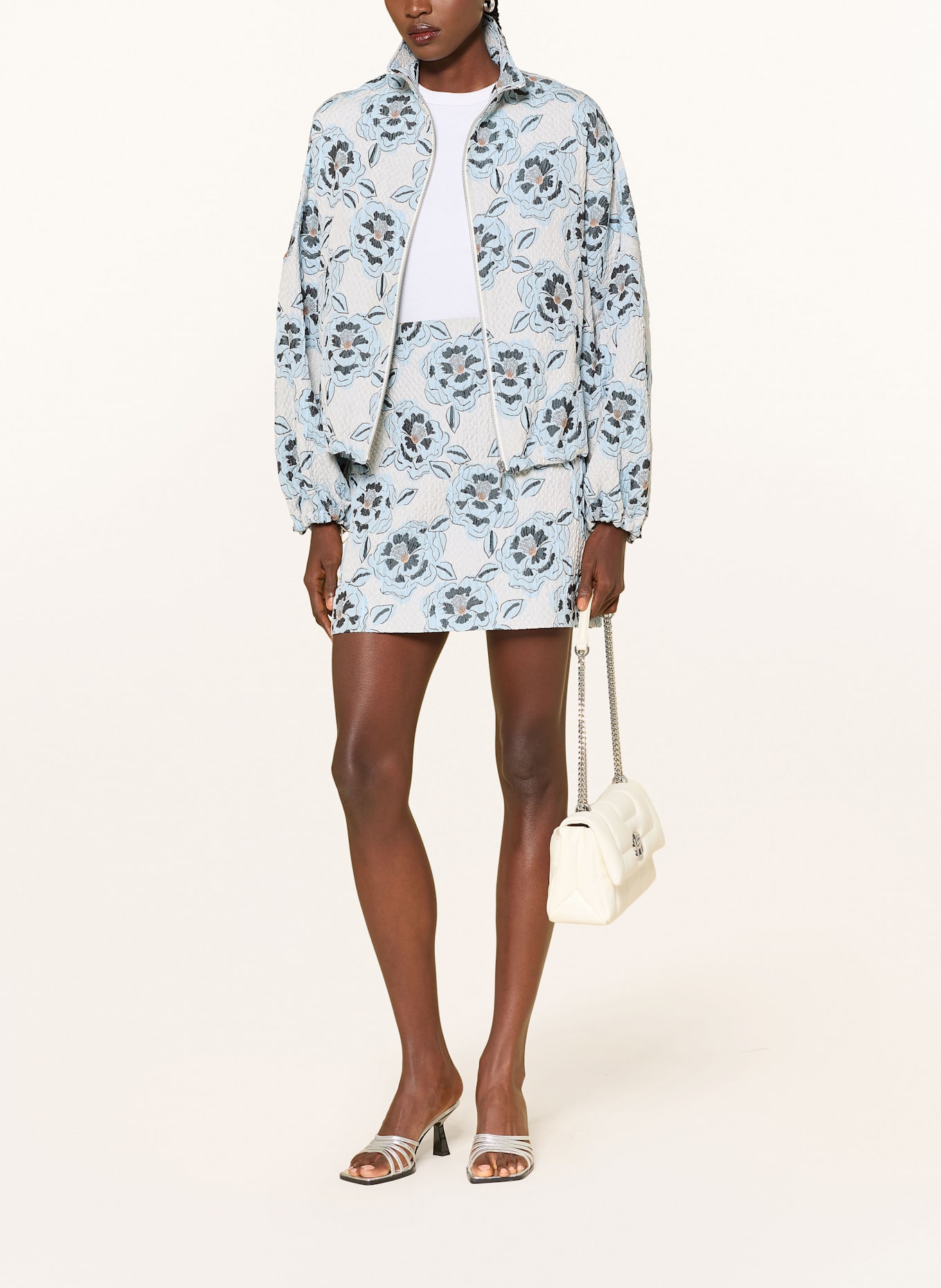 SEM PER LEI Spódnica żakardowa: JASNOCZARY / JASNONIEBIESKI / GRANATOWY