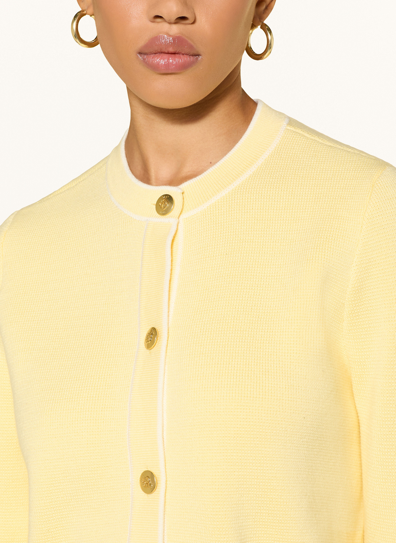 GANT Kardigan: JASNOŻÓŁTY