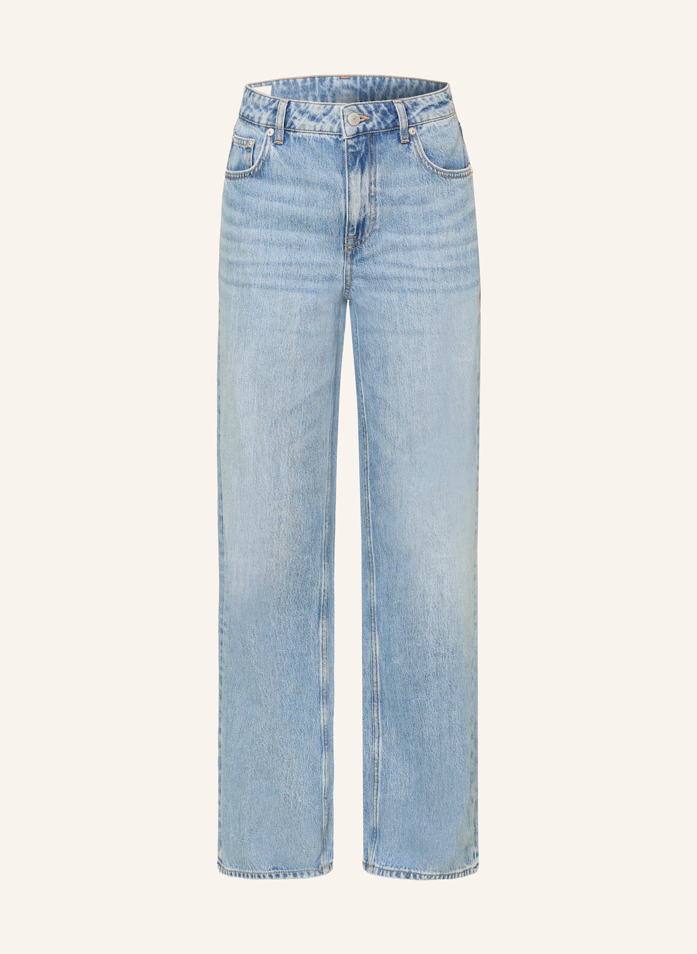 GANT Wide leg jeans: 982 SEMI LIGHT BLUE BROK