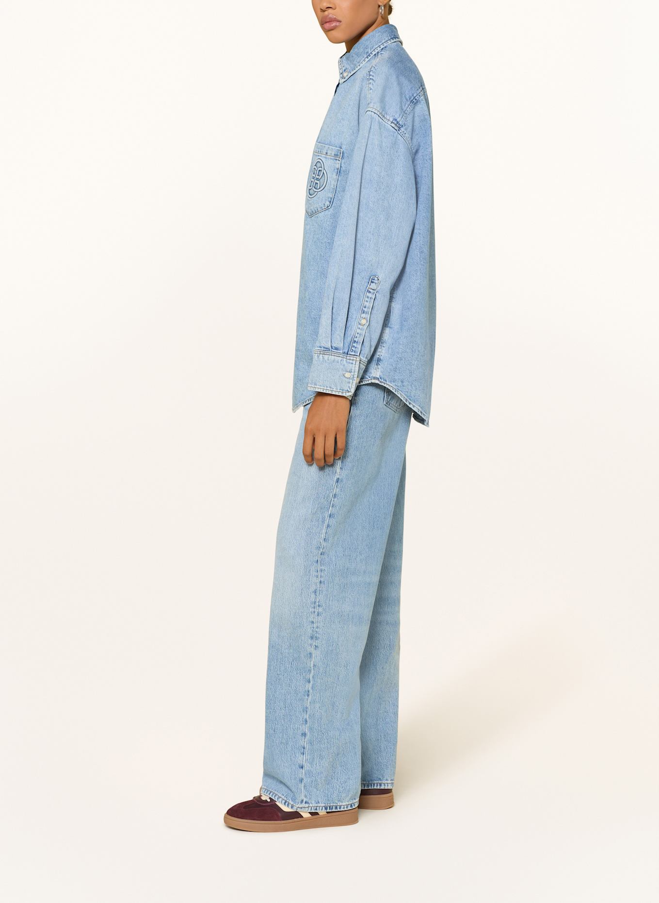 GANT Wide leg jeans: 982 SEMI LIGHT BLUE BROK