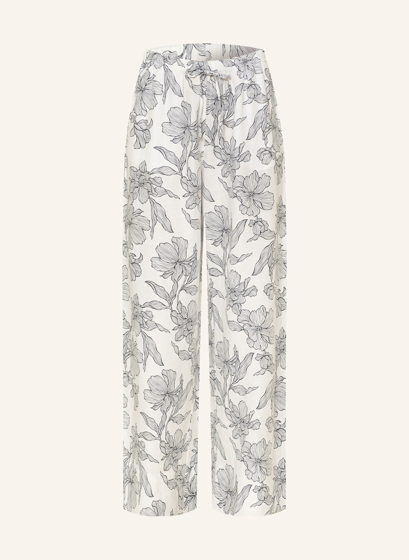 GANT Leinenhose: WEISS / SCHWARZ