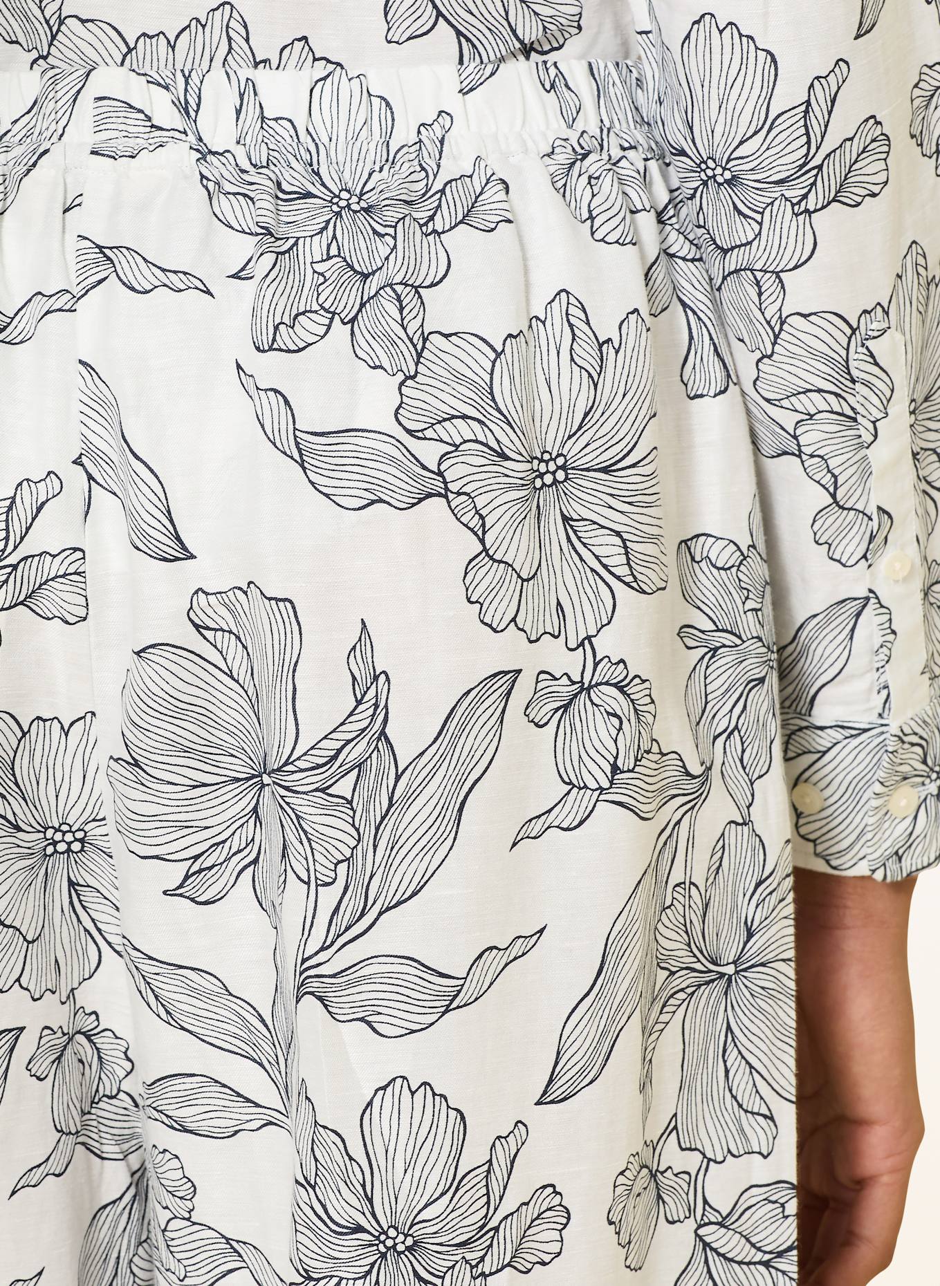 GANT Leinenhose: WEISS / SCHWARZ