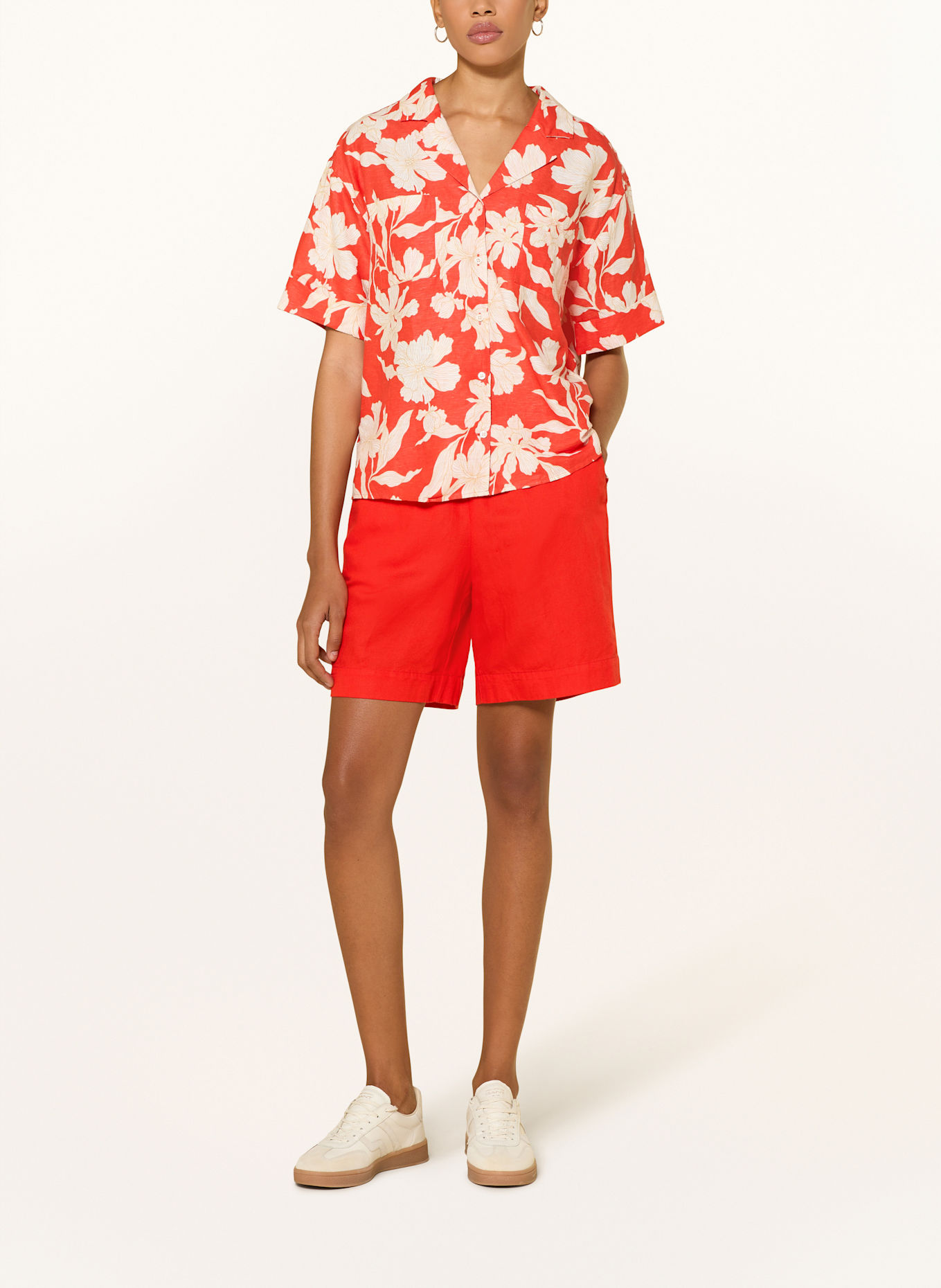GANT Shorts mit Leinen: ROT