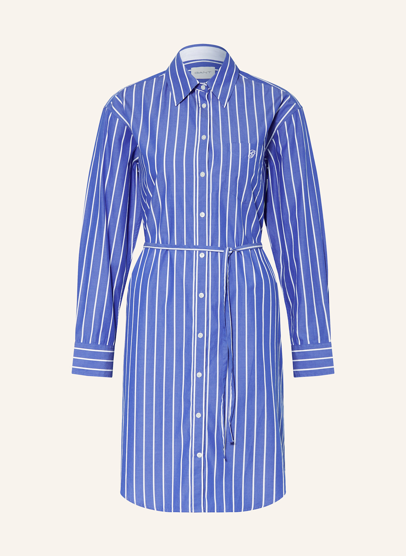 GANT Shirt dress: BLUE / WHITE