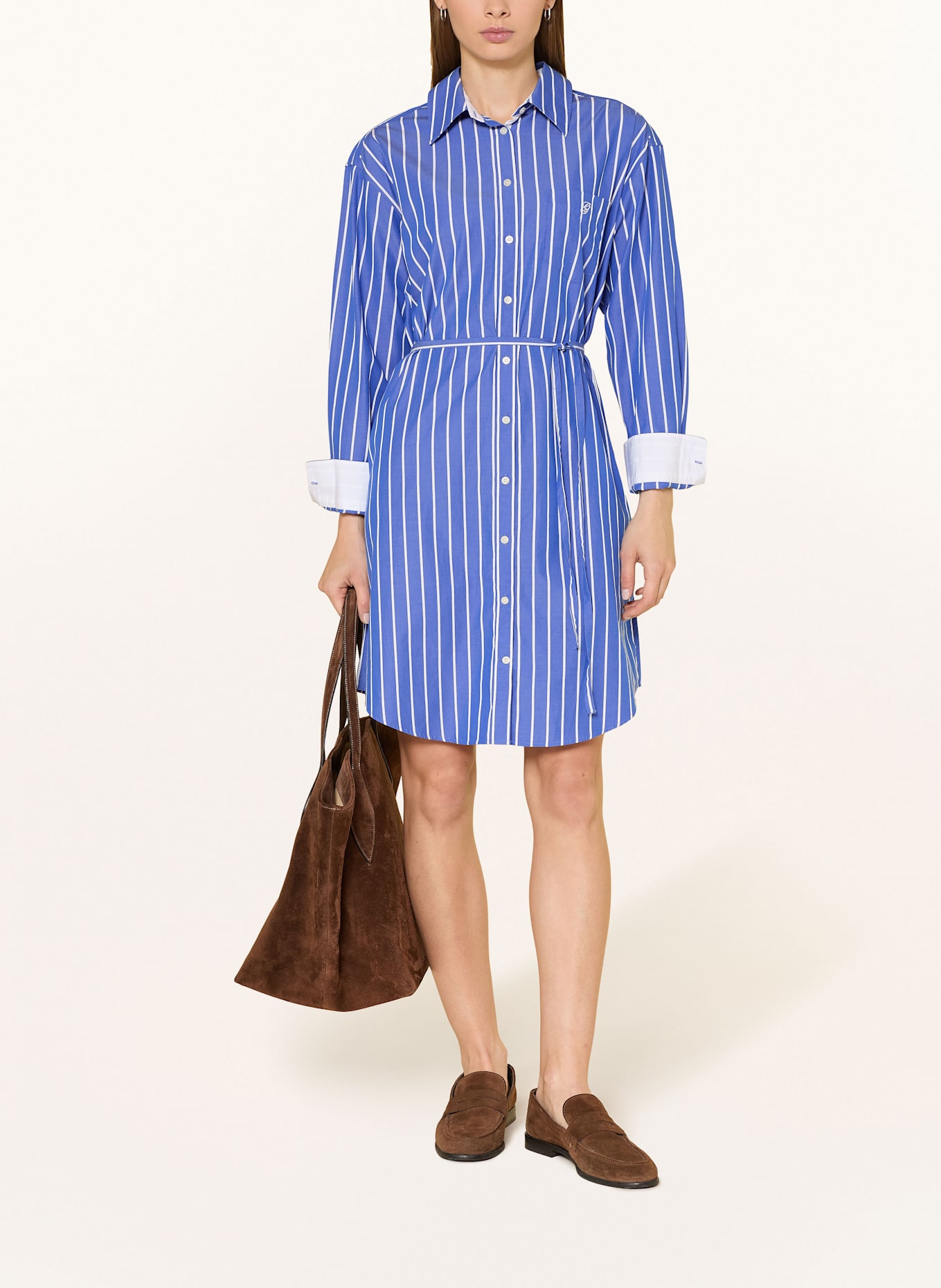 GANT Shirt dress: BLUE / WHITE