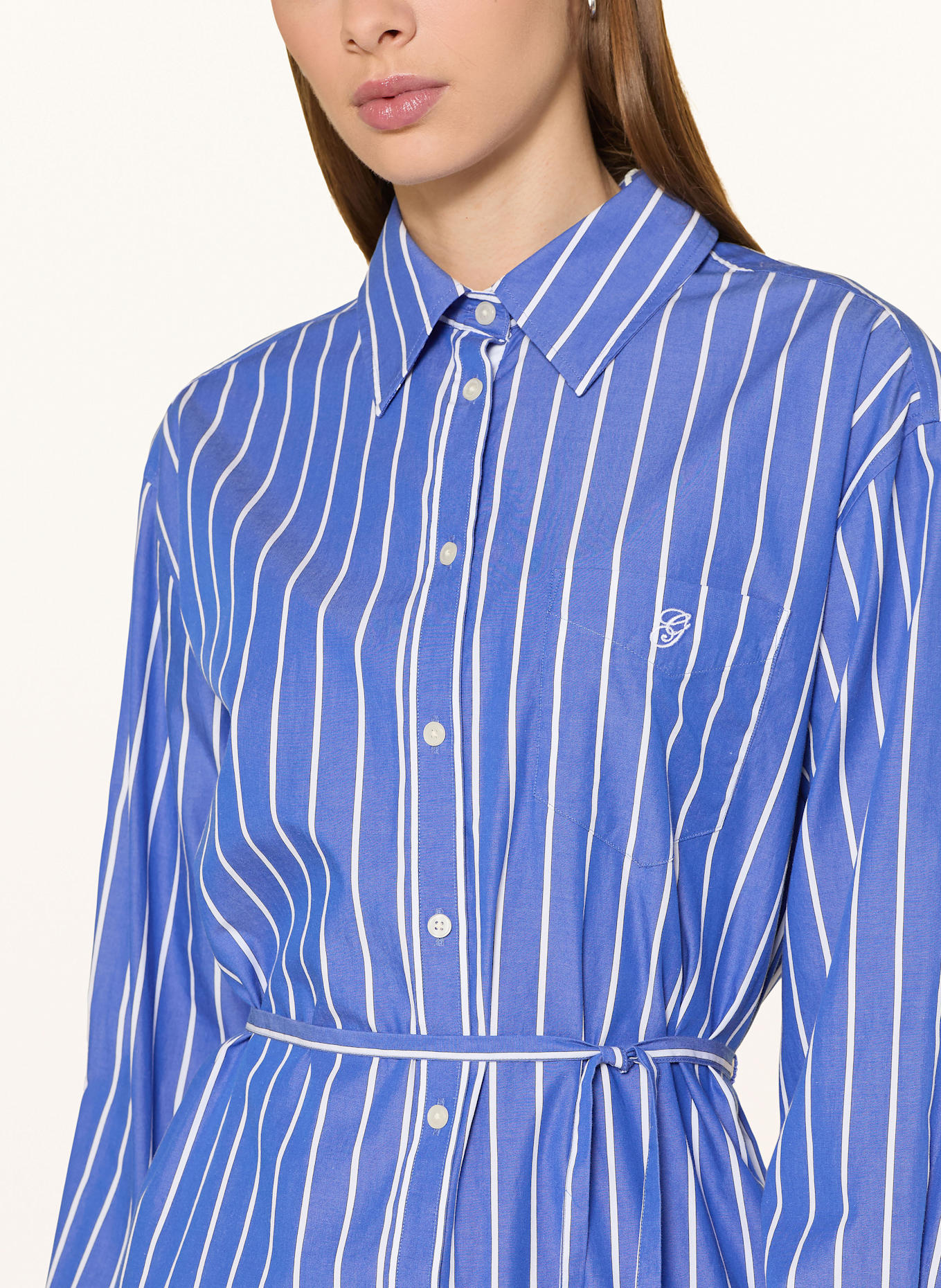 GANT Shirt dress: BLUE / WHITE