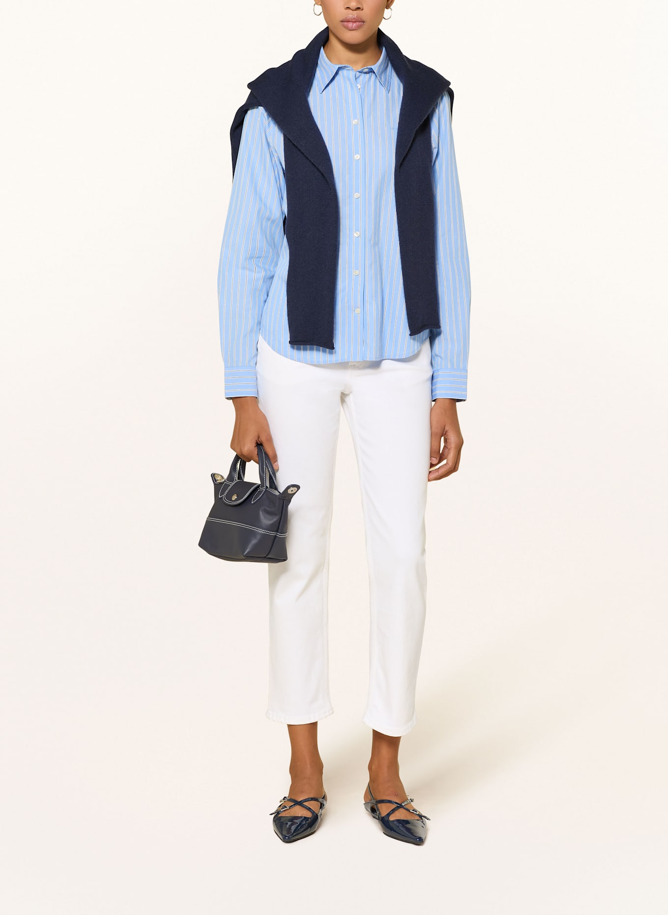 GANT Hemdbluse: HELLBLAU / WEISS / SCHWARZ