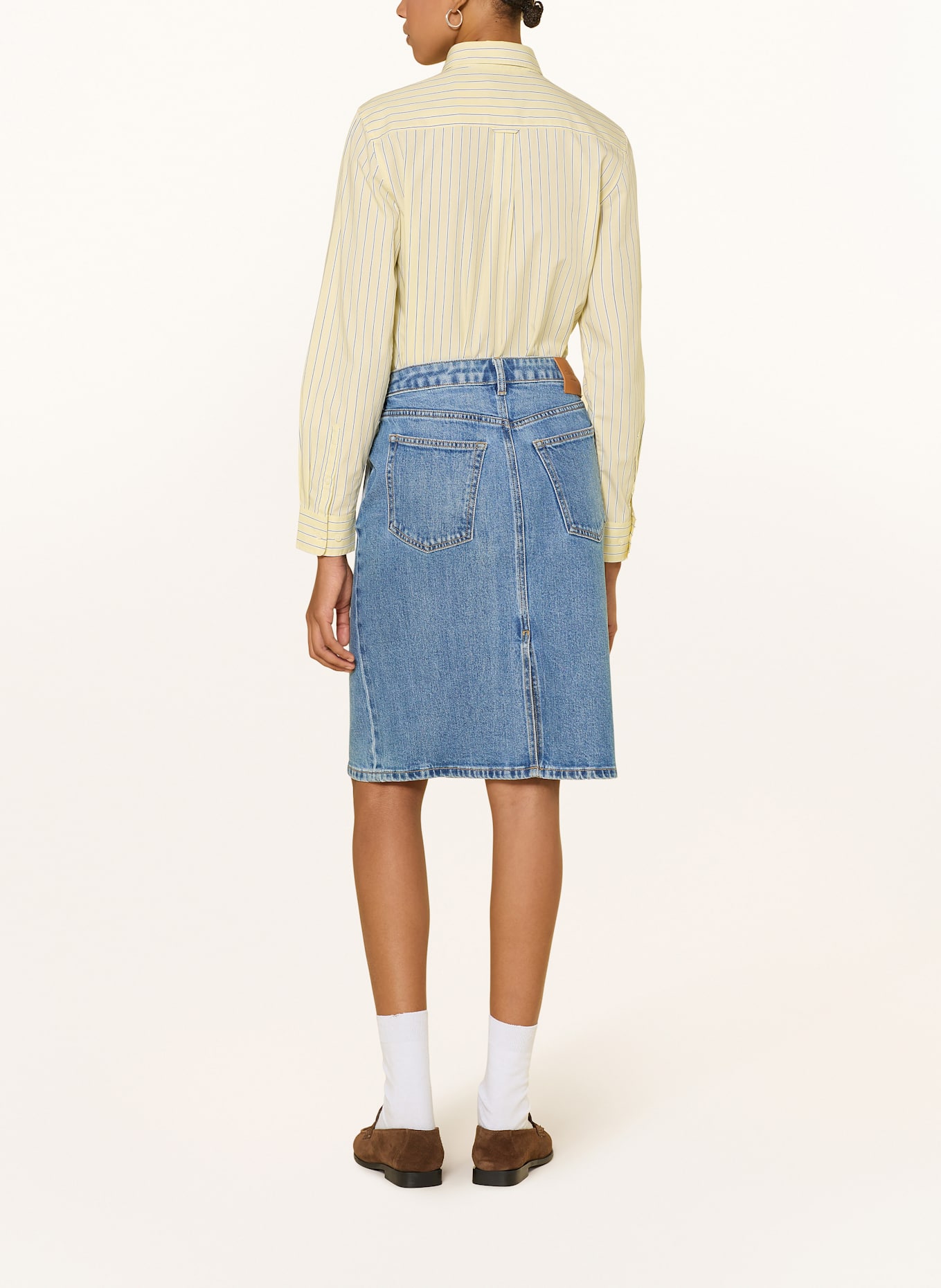 GANT Hemdbluse: HELLGELB / DUNKELBLAU