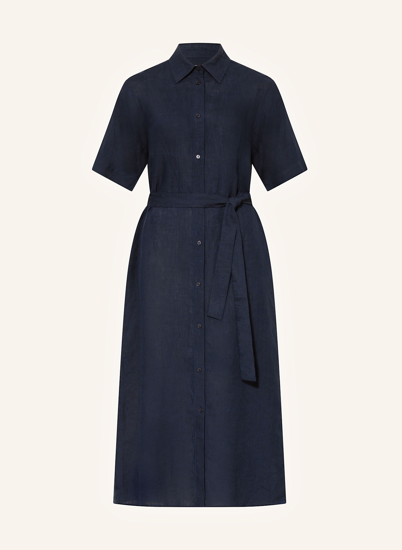 GANT Hemdblusenkleid aus Leinen: DUNKELBLAU