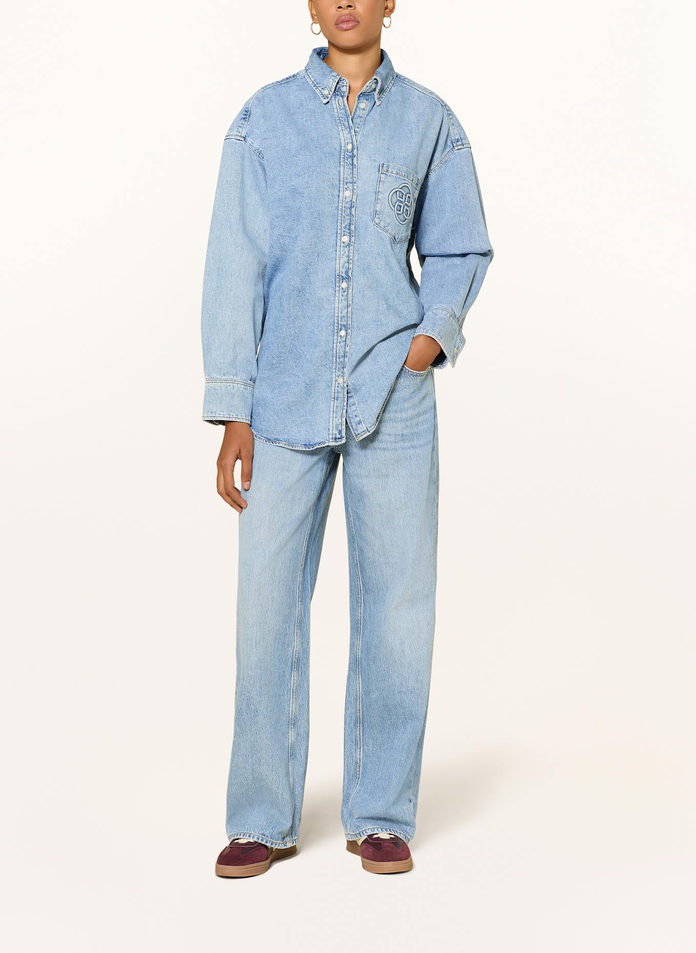 GANT džínová košile: TMAVĚ MODRÁ