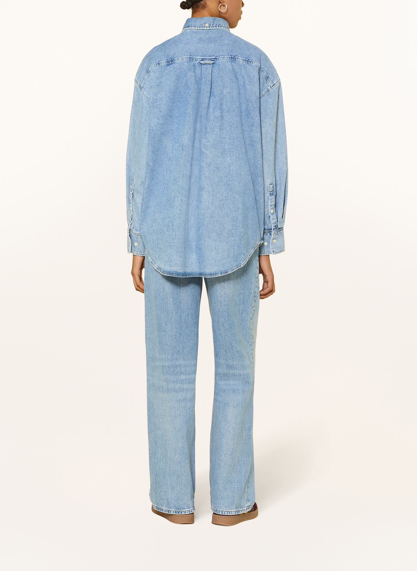 GANT džínová košile: TMAVĚ MODRÁ