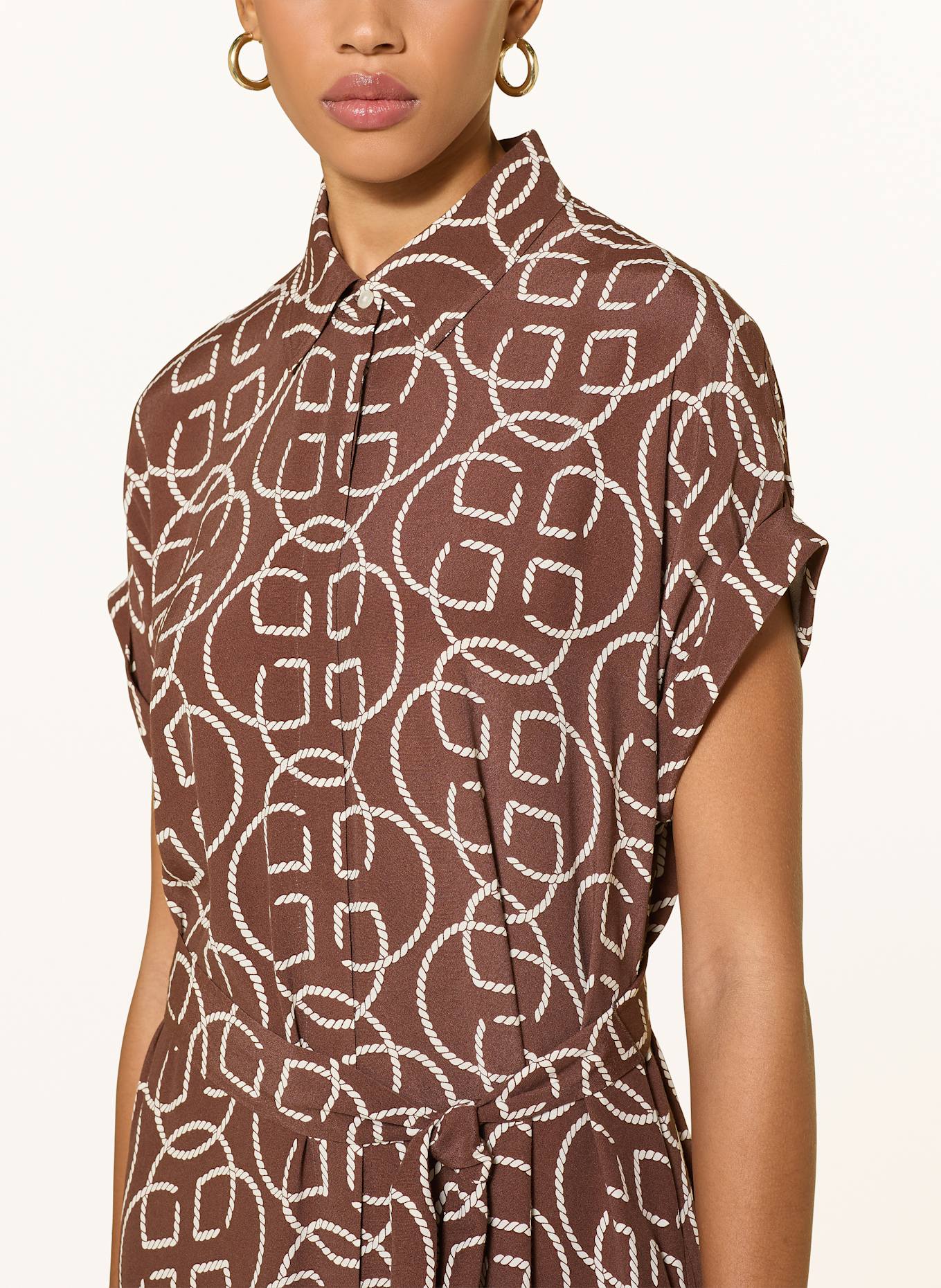 GANT Overhemdjurk: BRUIN / WIT