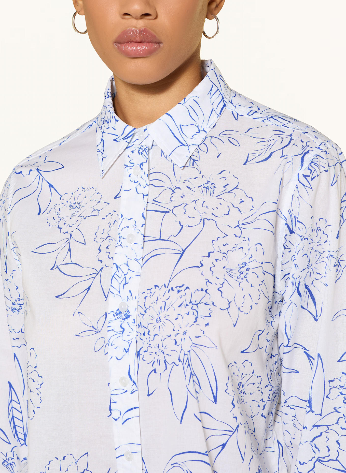 GANT Hemdbluse: WEISS / BLAU