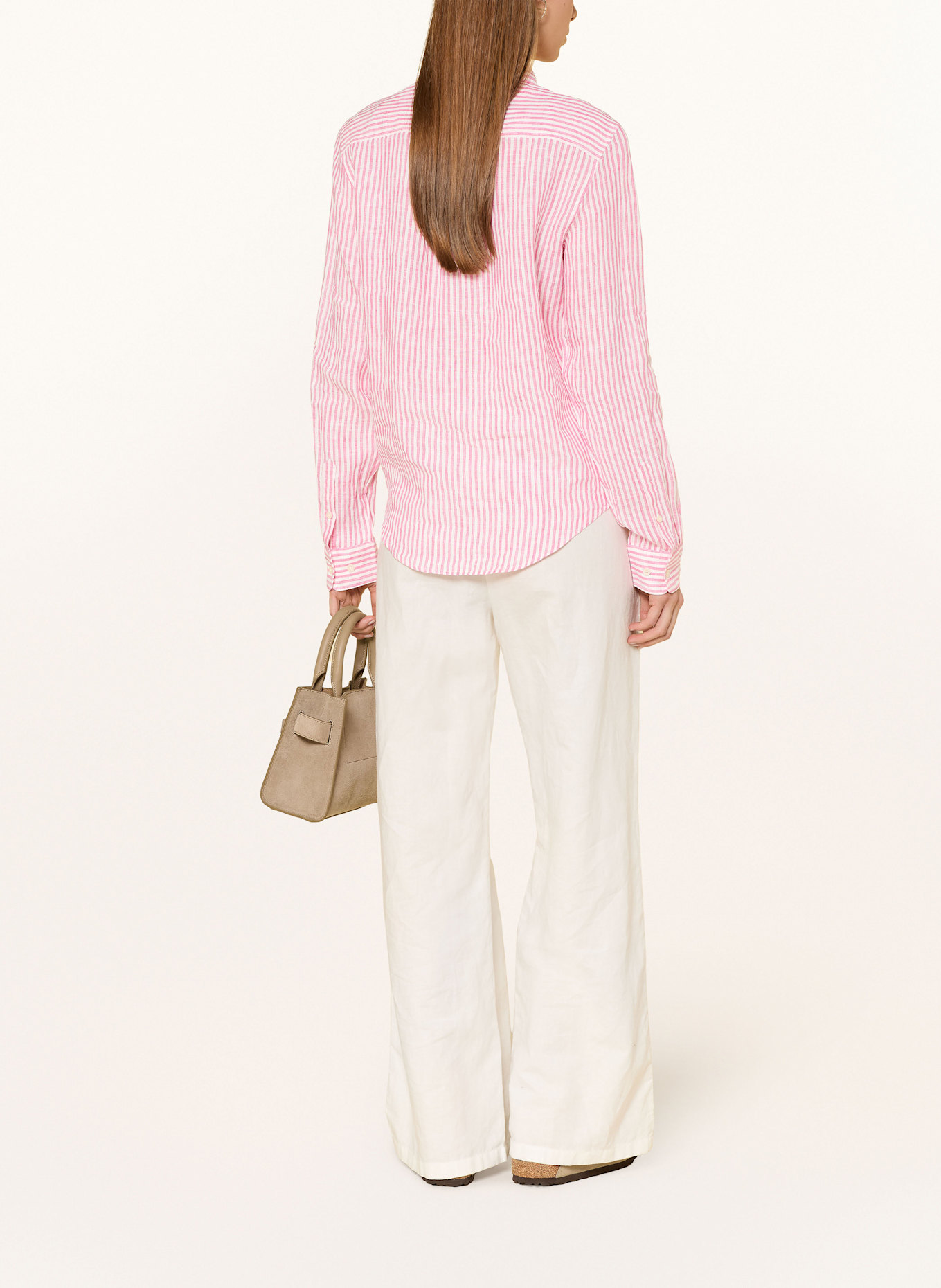 GANT Hemdbluse aus Leinen: PINK / WEISS