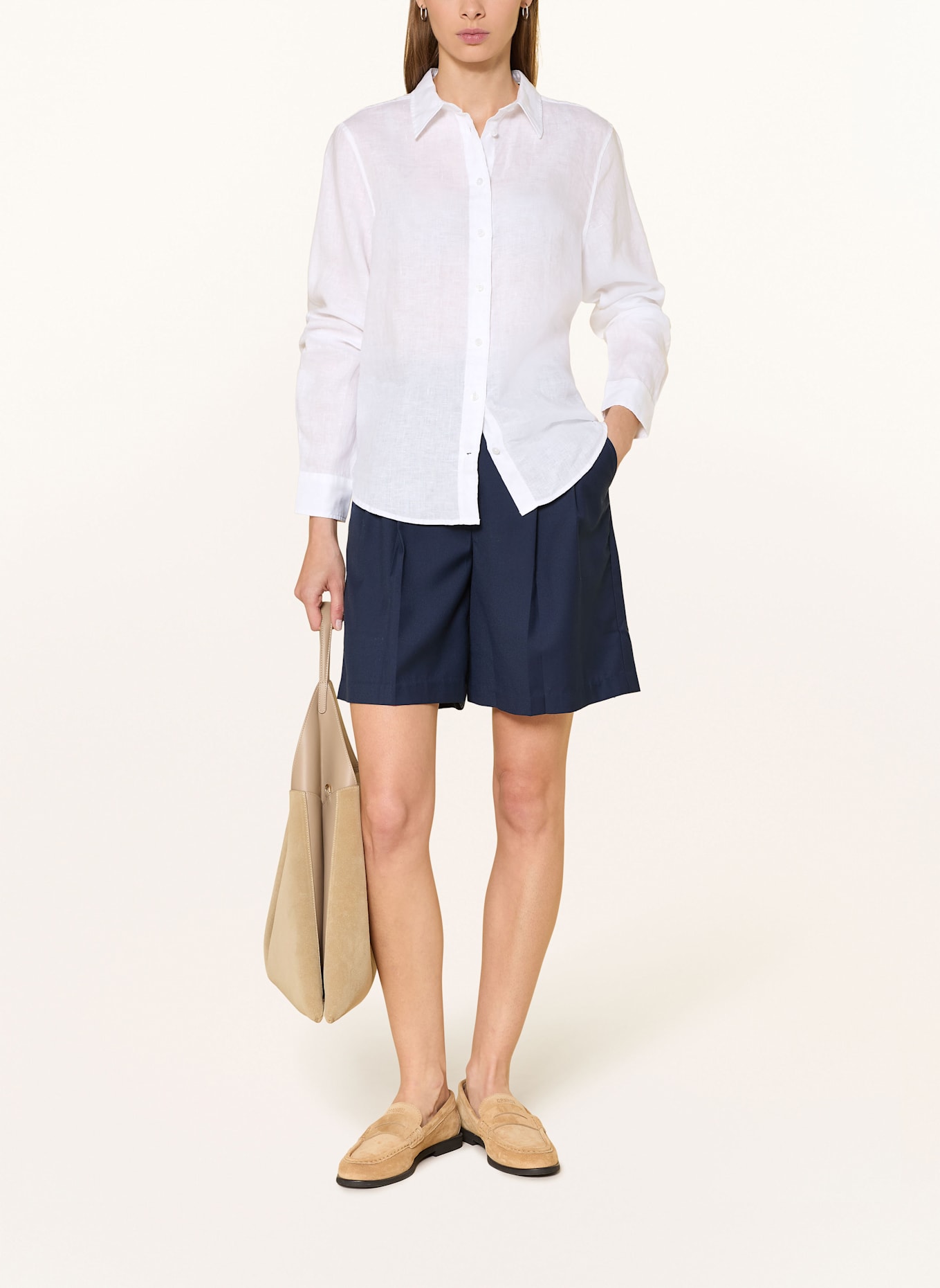 GANT Hemdbluse aus Leinen: WEISS