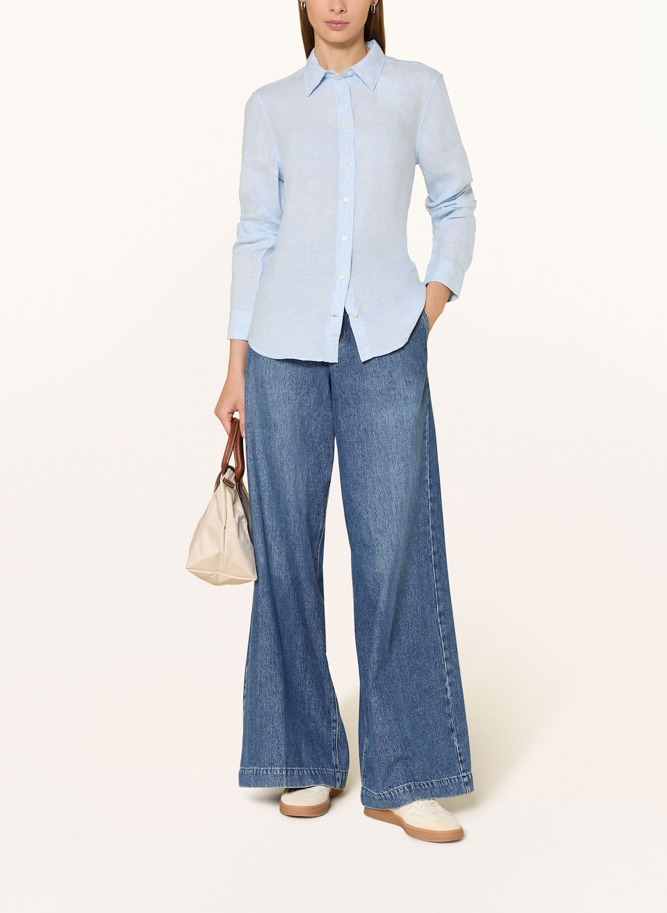 GANT Hemdbluse aus Leinen: HELLBLAU