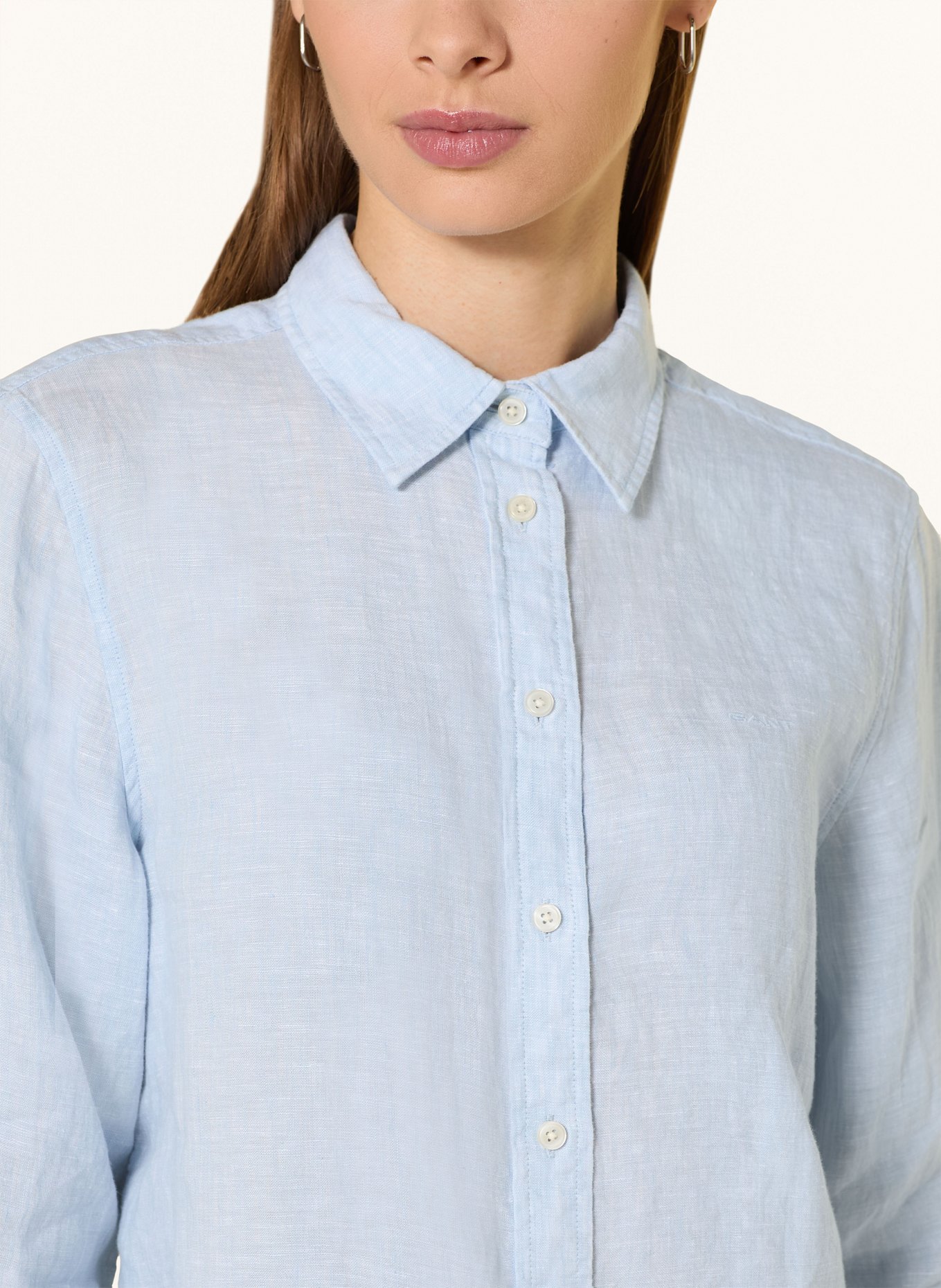 GANT Hemdbluse aus Leinen: HELLBLAU