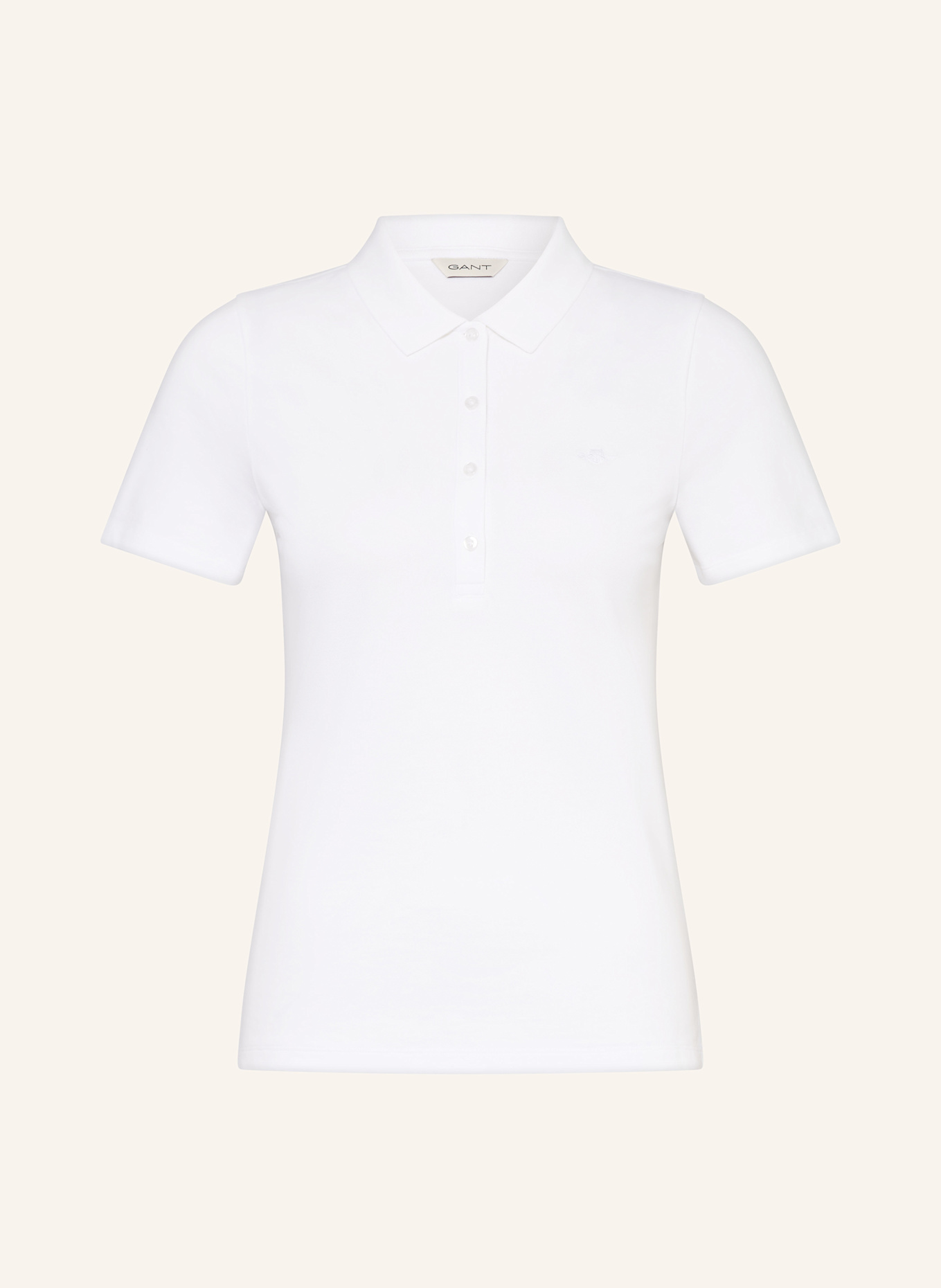 GANT Piqué-Poloshirt: WEISS