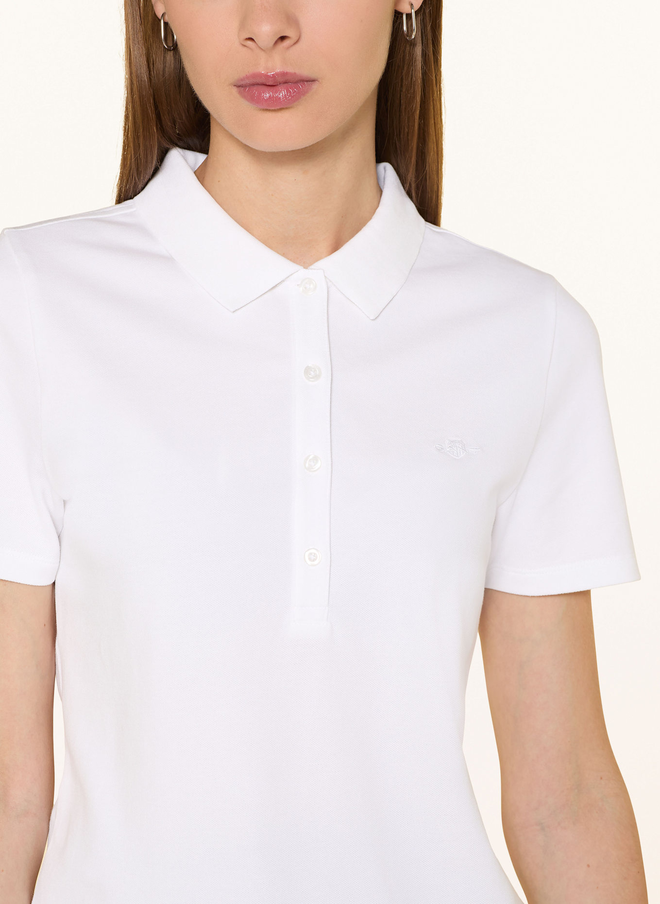 GANT Piqué-Poloshirt: WEISS