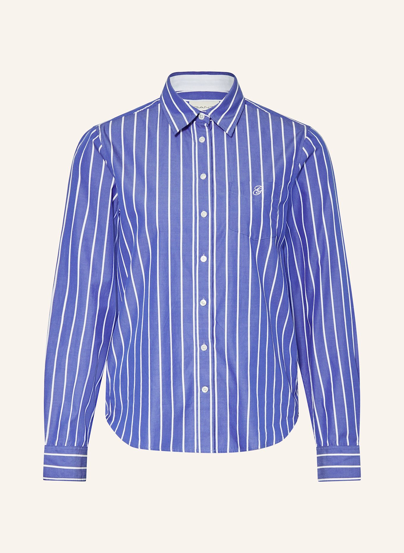 GANT Shirt blouse: BLUE / WHITE