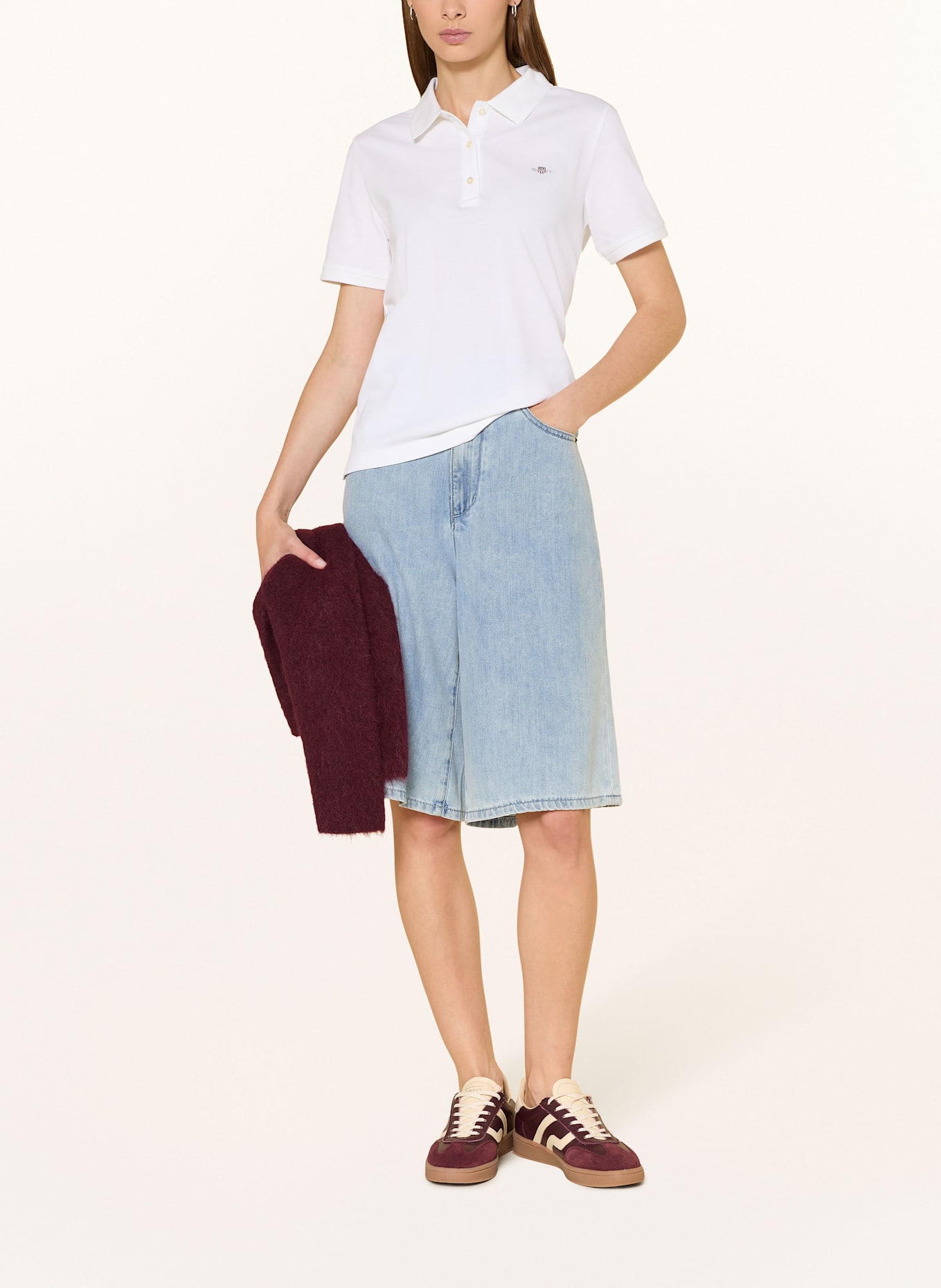 GANT Polo piqué: BLANC