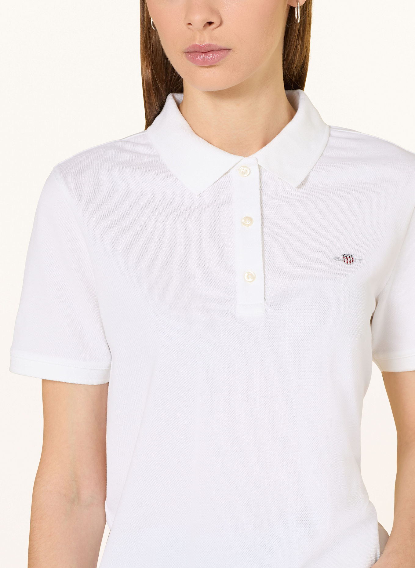 GANT Polo piqué: BLANC