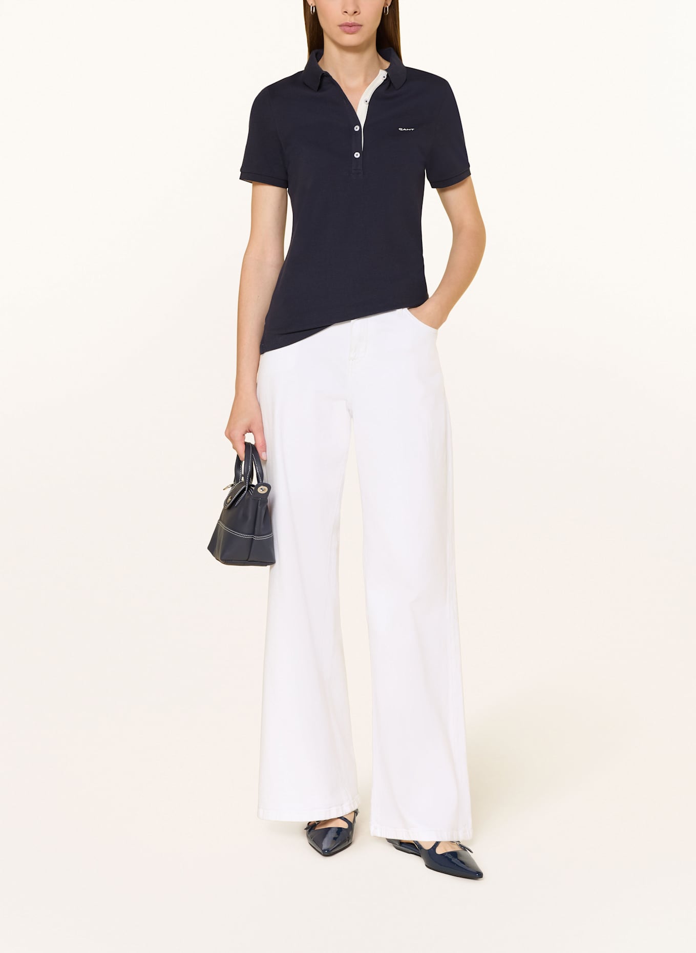 GANT Jersey-Poloshirt: DUNKELBLAU