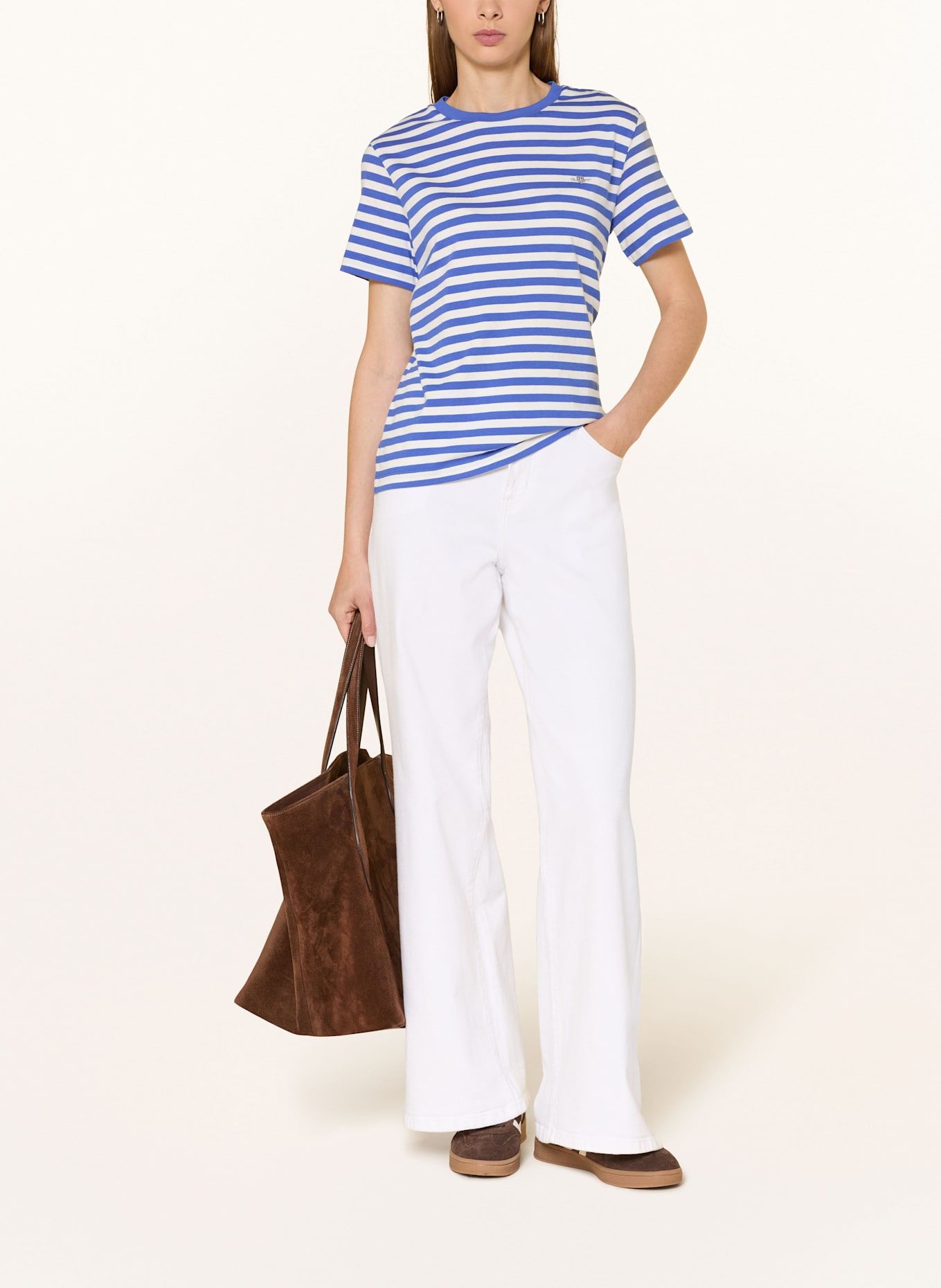 GANT T-Shirt: BLAU / WEISS