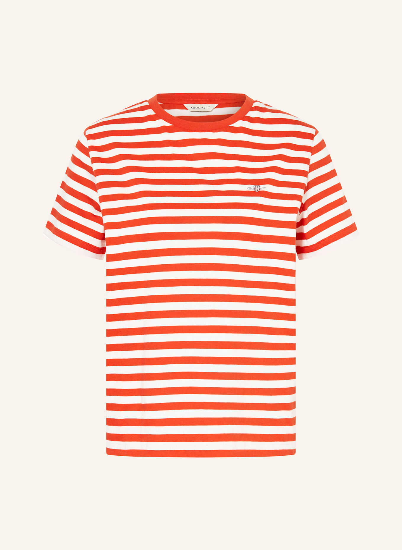 GANT T-Shirt: ROT / WEISS