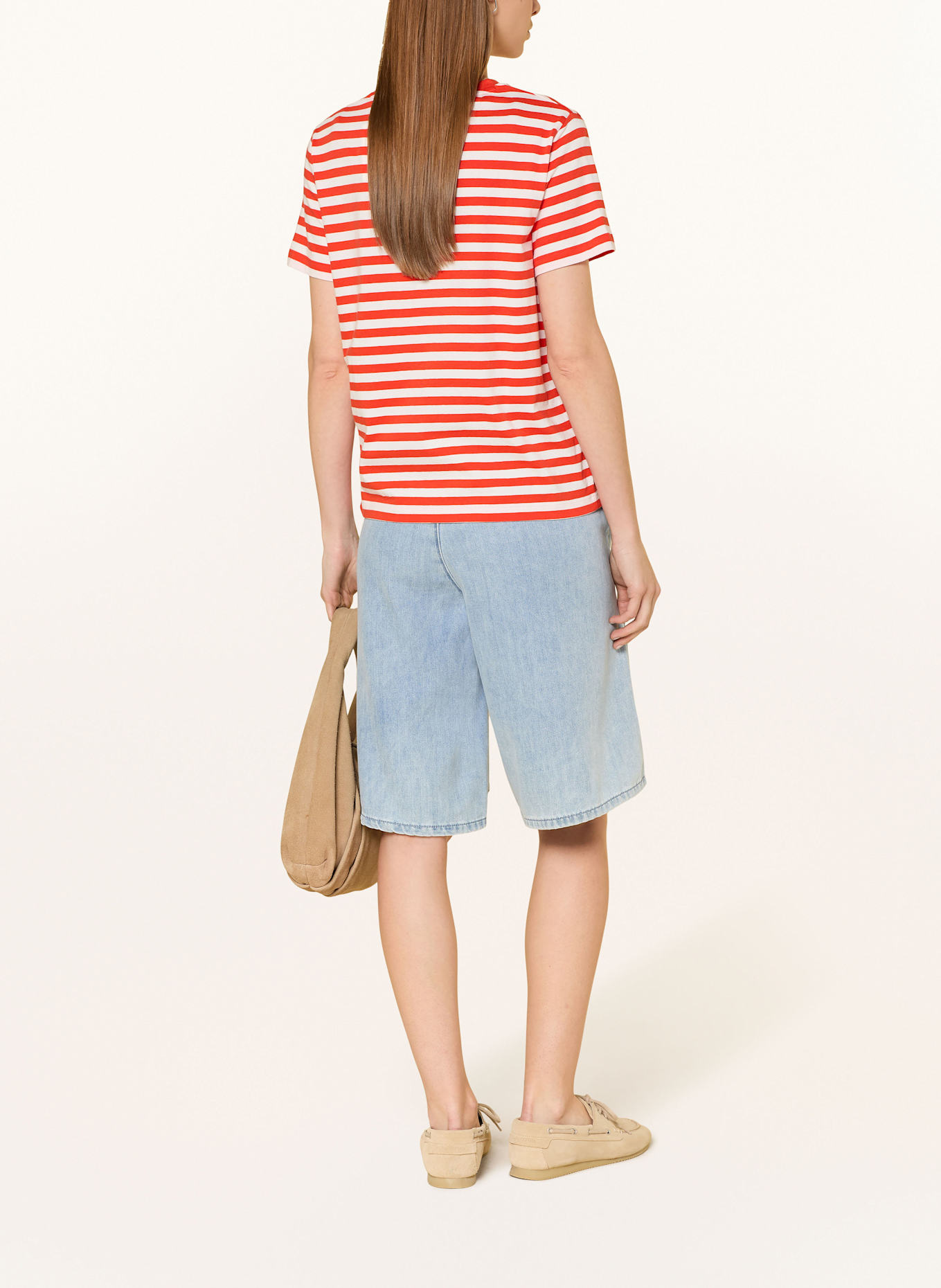 GANT T-Shirt: ROT / WEISS