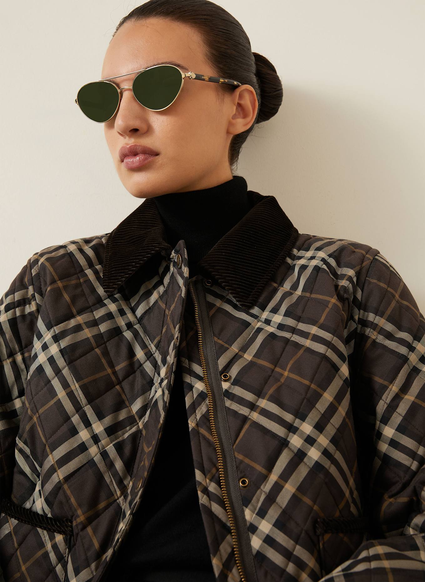 BURBERRY Steppjacke OLDHAM: DUNKELBRAUN / SCHWARZ / BEIGE