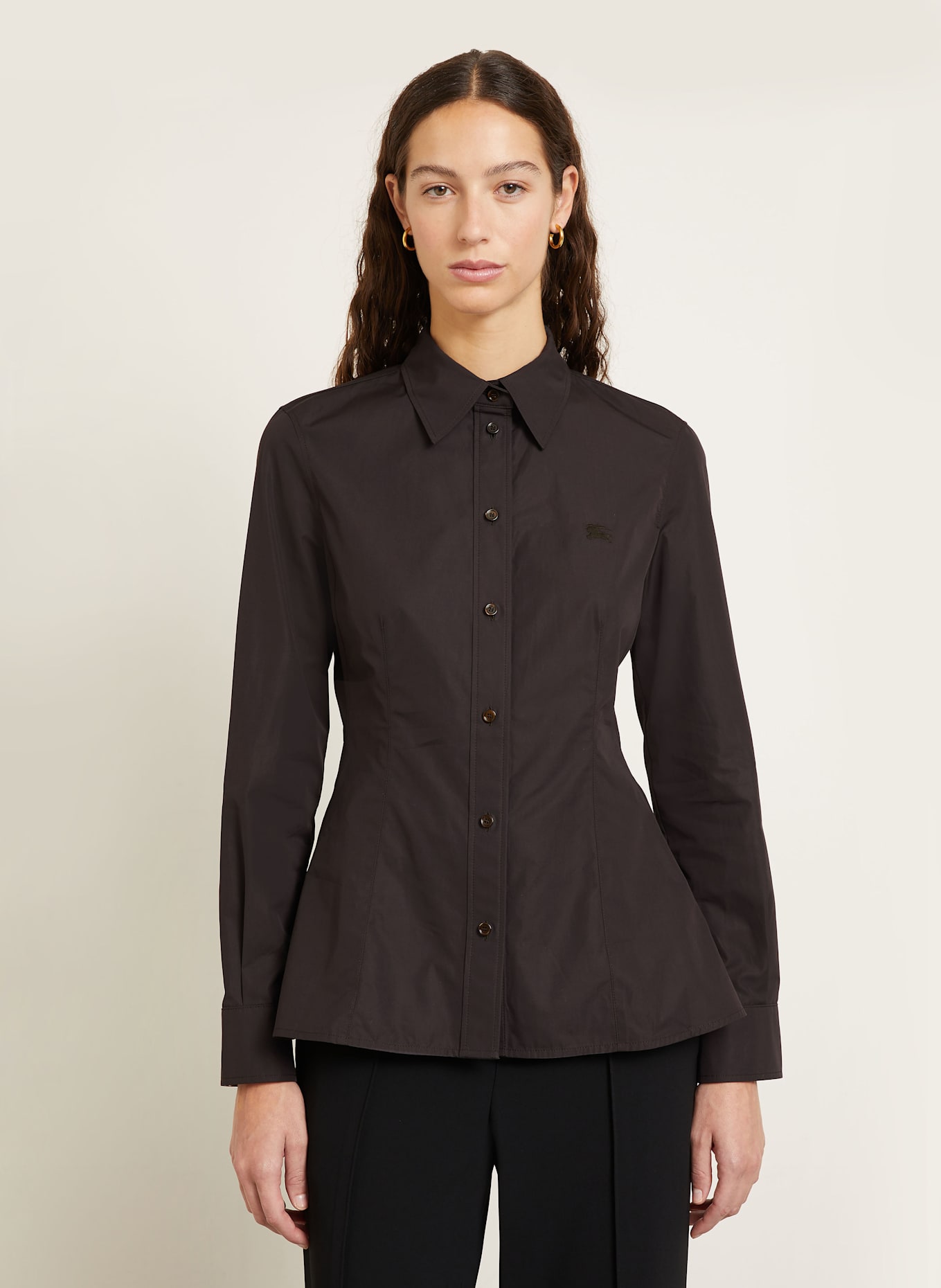 BURBERRY Koszula ELIZA: CIEMNOBRĄZOWY