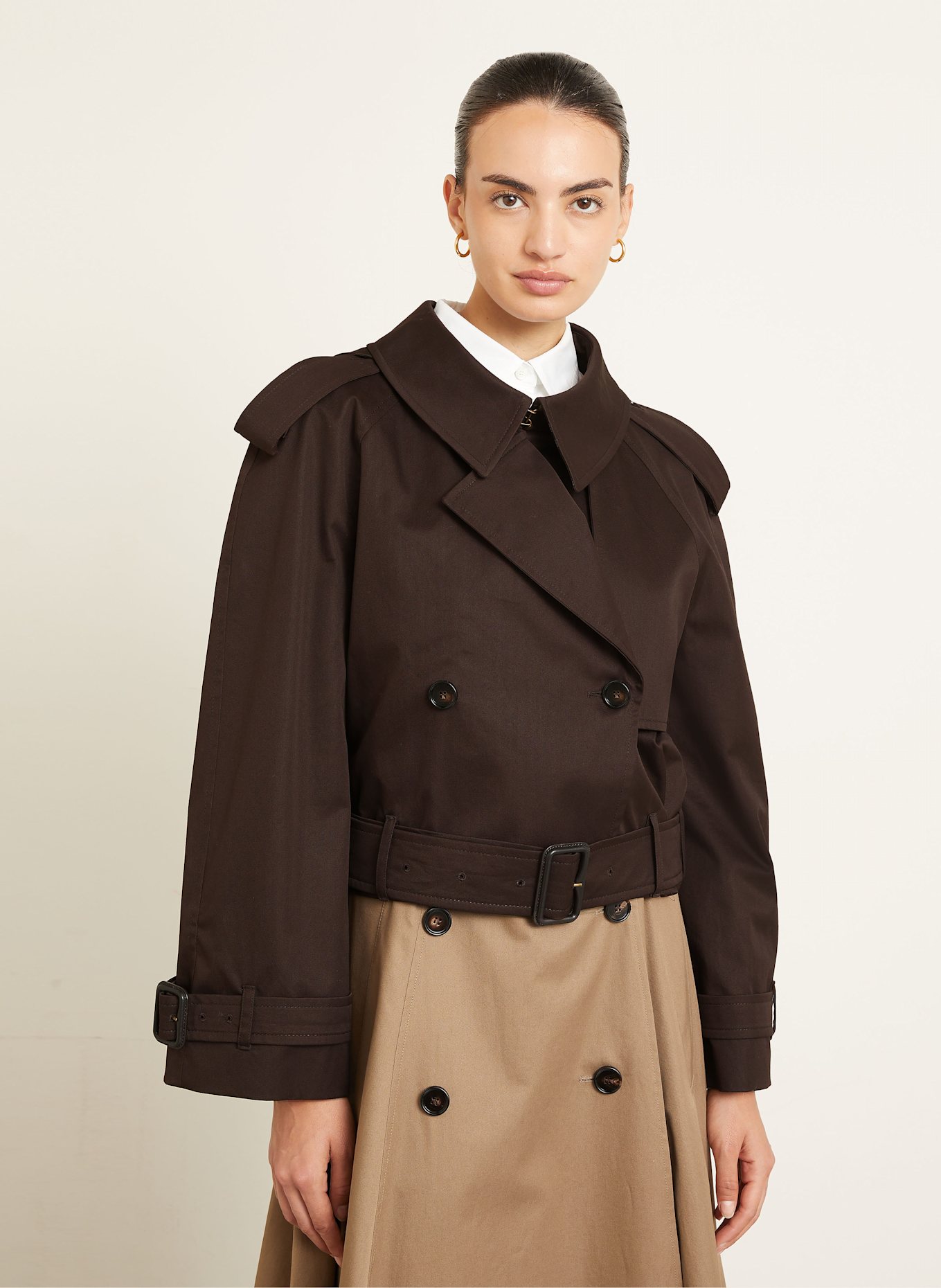 BURBERRY Trench-Jacke DOLEBURY: DUNKELBRAUN