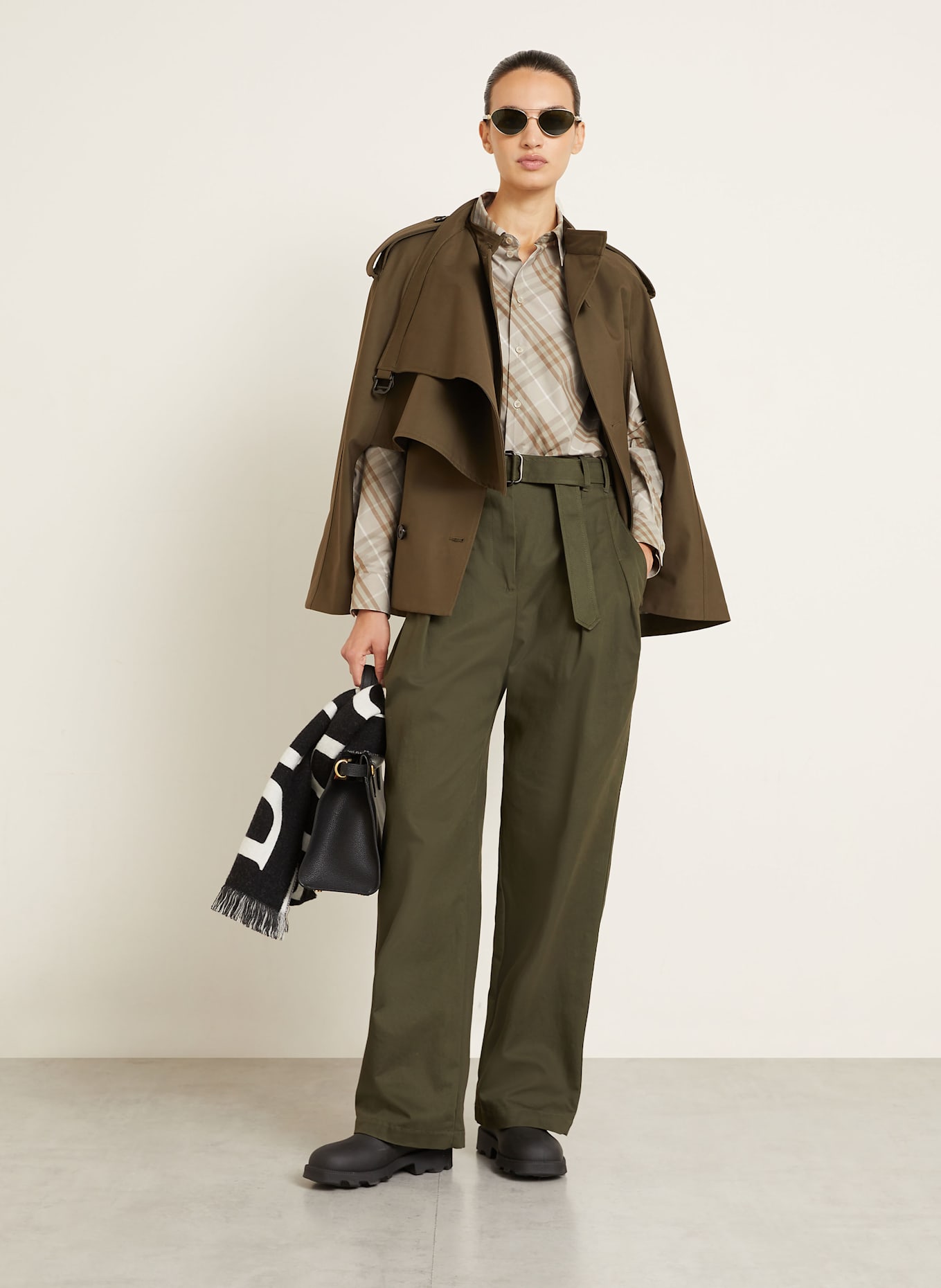 BURBERRY Koszula SIMONE: BRĄZOWY / JASNOBRĄZOWY / KREMOWY