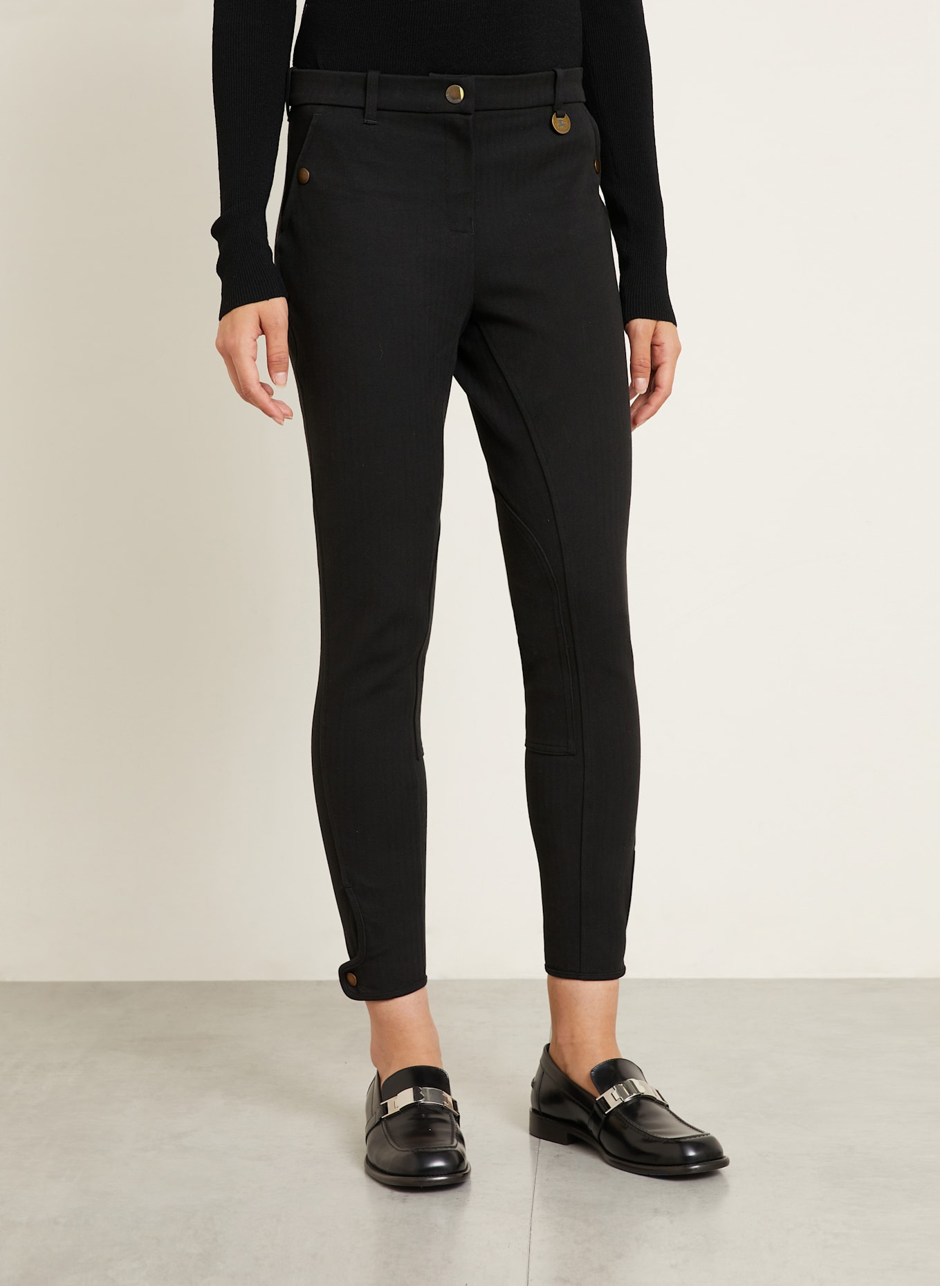 BURBERRY Spodnie 7/8: CZARNY