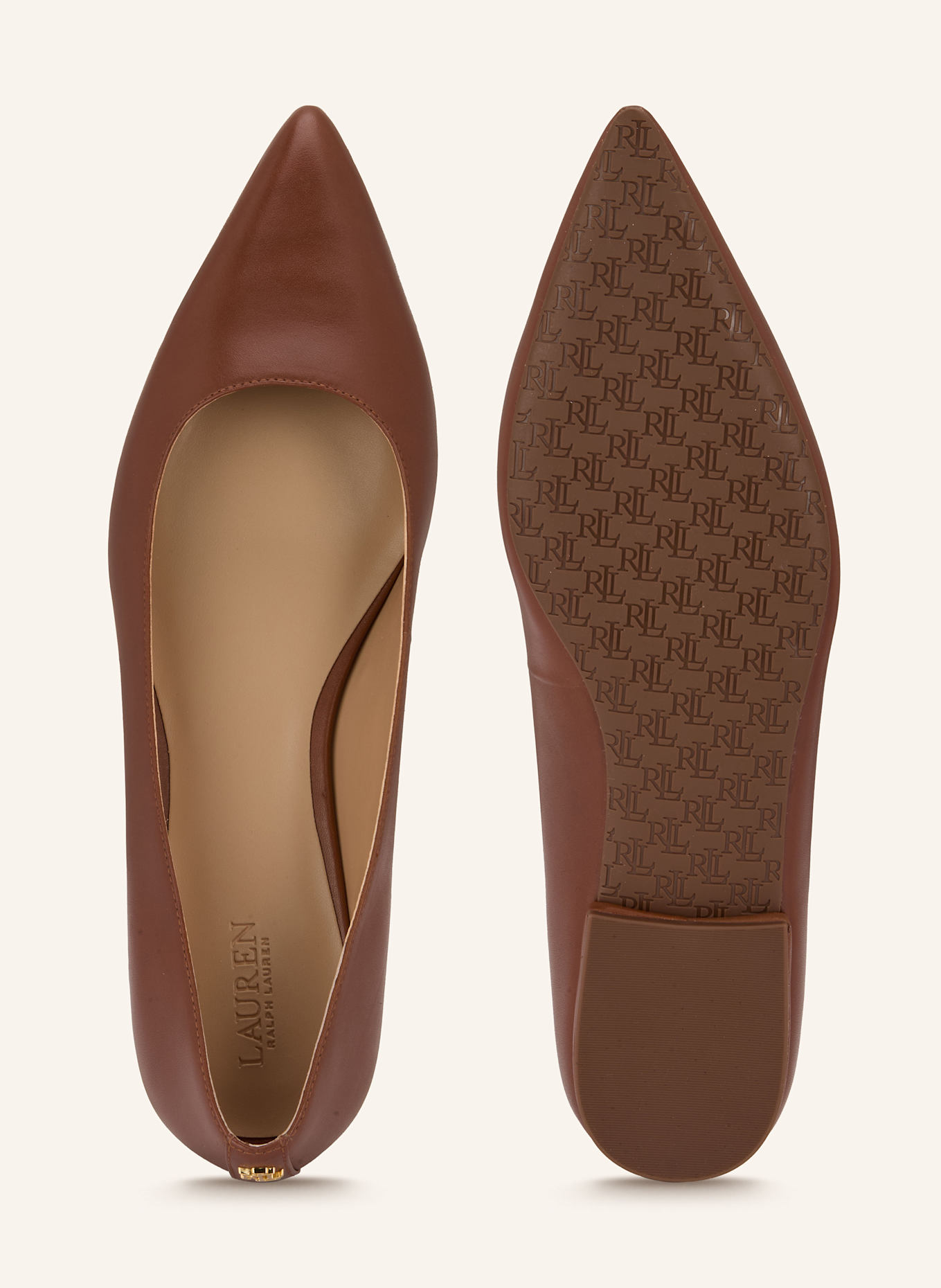 LAUREN RALPH LAUREN Ballet flats LONDYN: BROWN