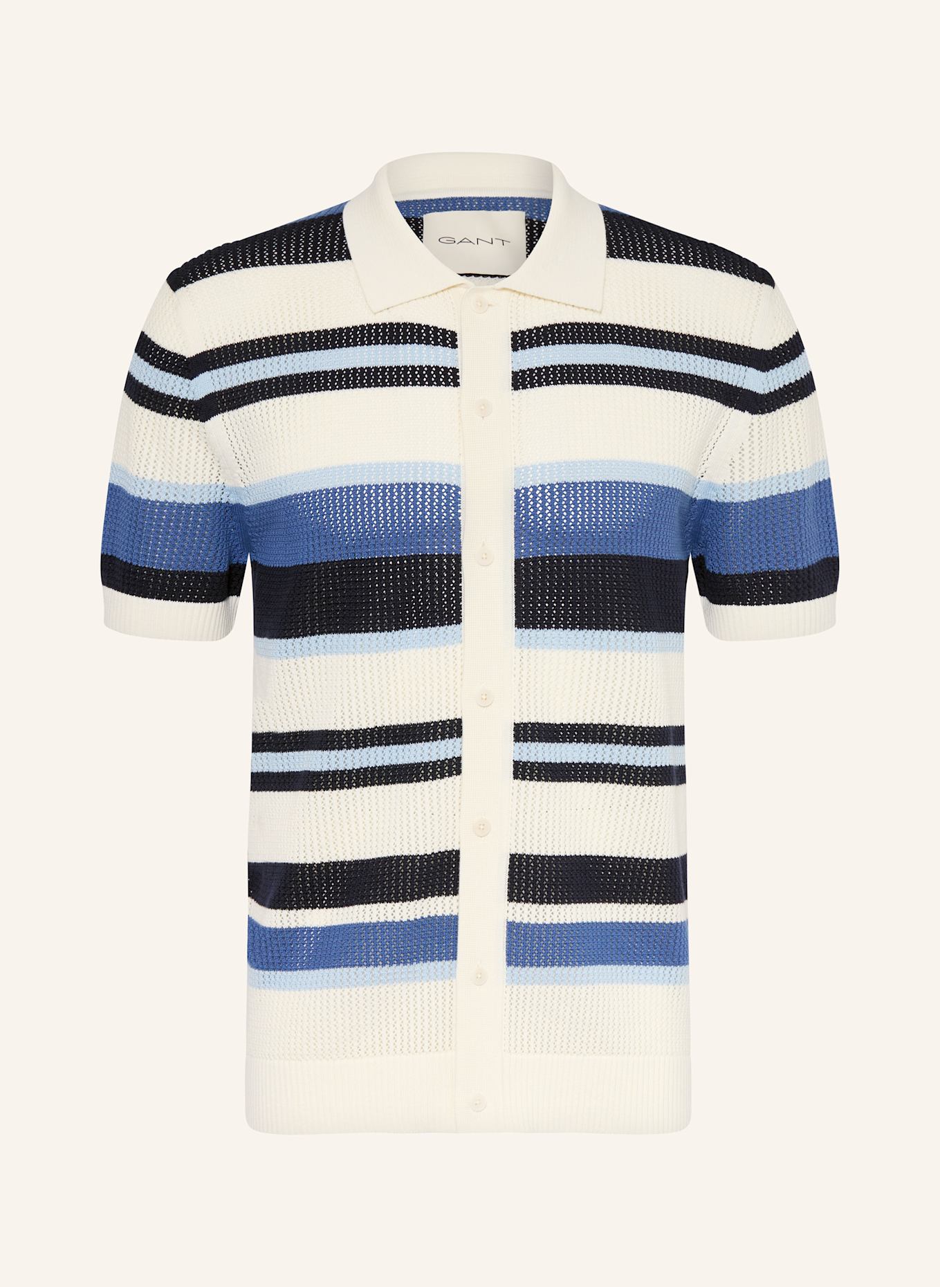 GANT Strickjacke: ECRU / HELLBLAU / DUNKELBLAU